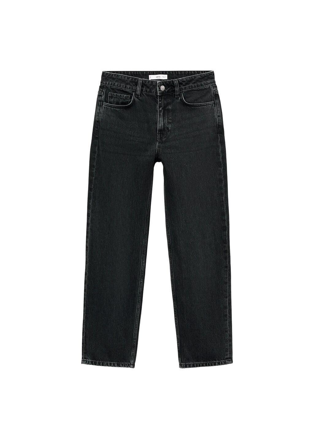 Grey Mid-Rise Straight Jeans, Open Grey, large image number 8