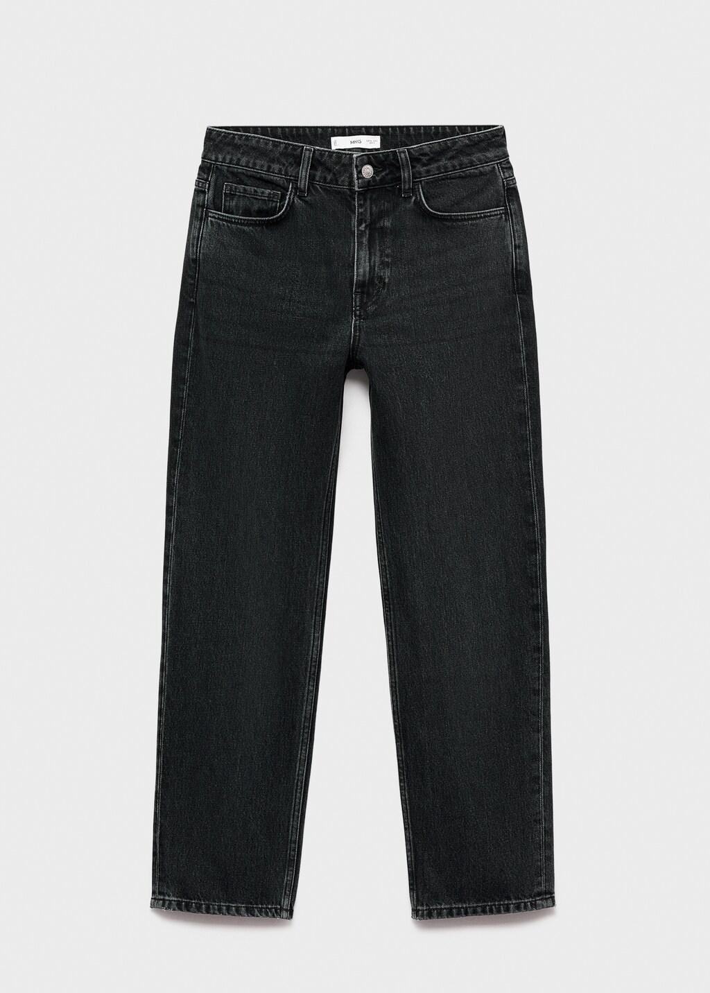 Grey Mid-Rise Straight Jeans, Open Grey, large image number 9