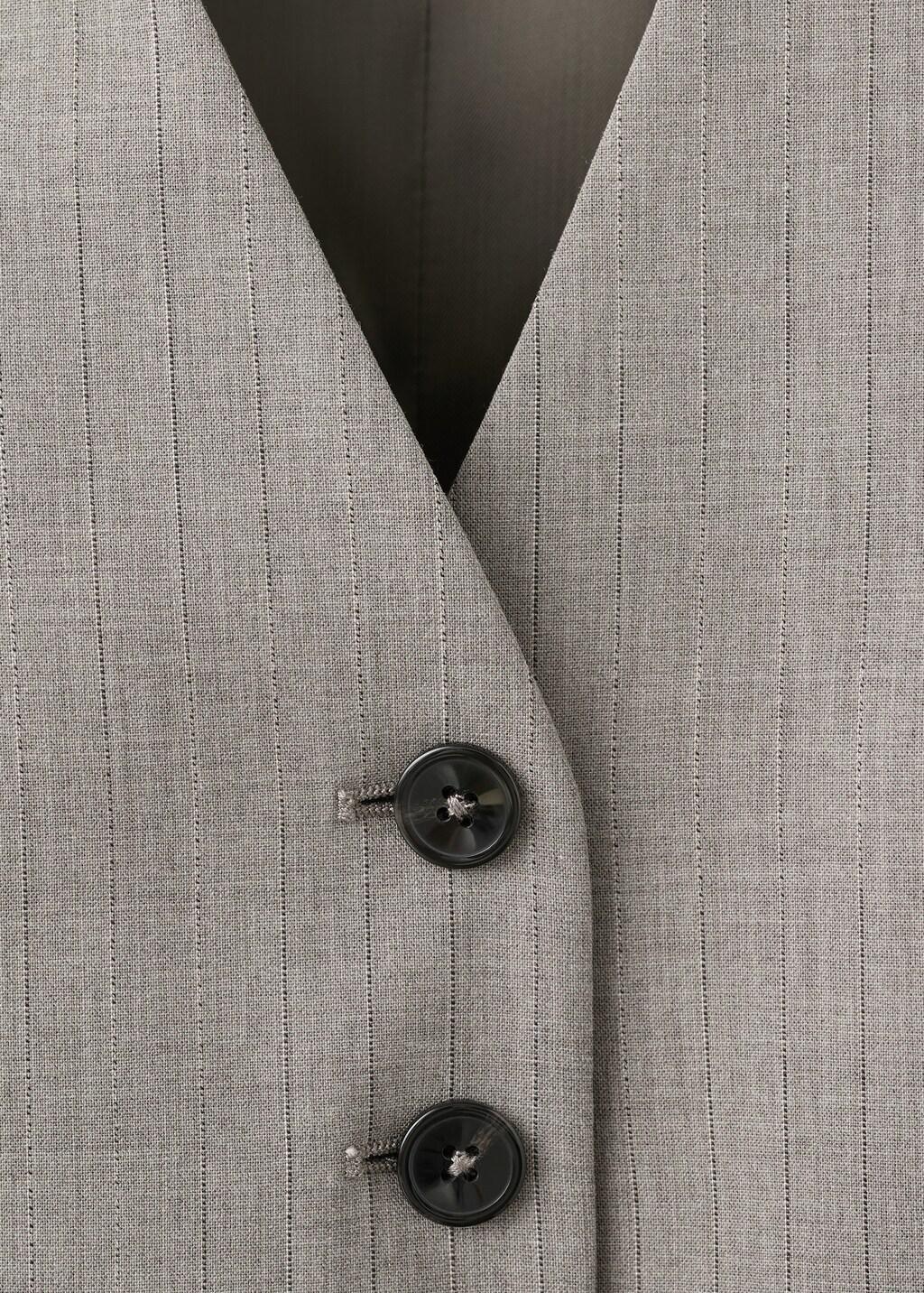 Grey Wool-Blend Suit Waistcoat, 0201_92, large image number 1