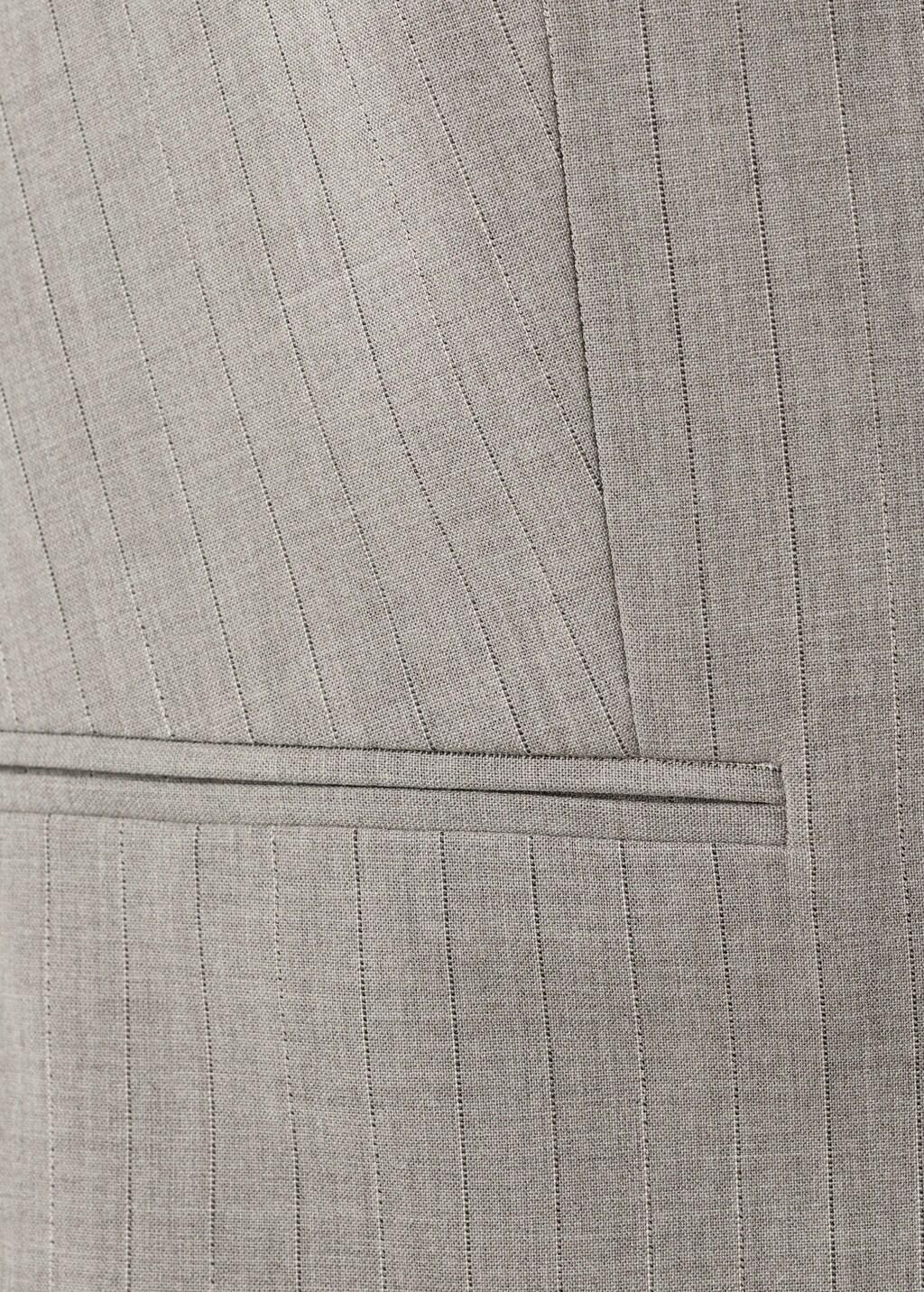 Grey Wool-Blend Suit Waistcoat, 0201_92, large image number 5