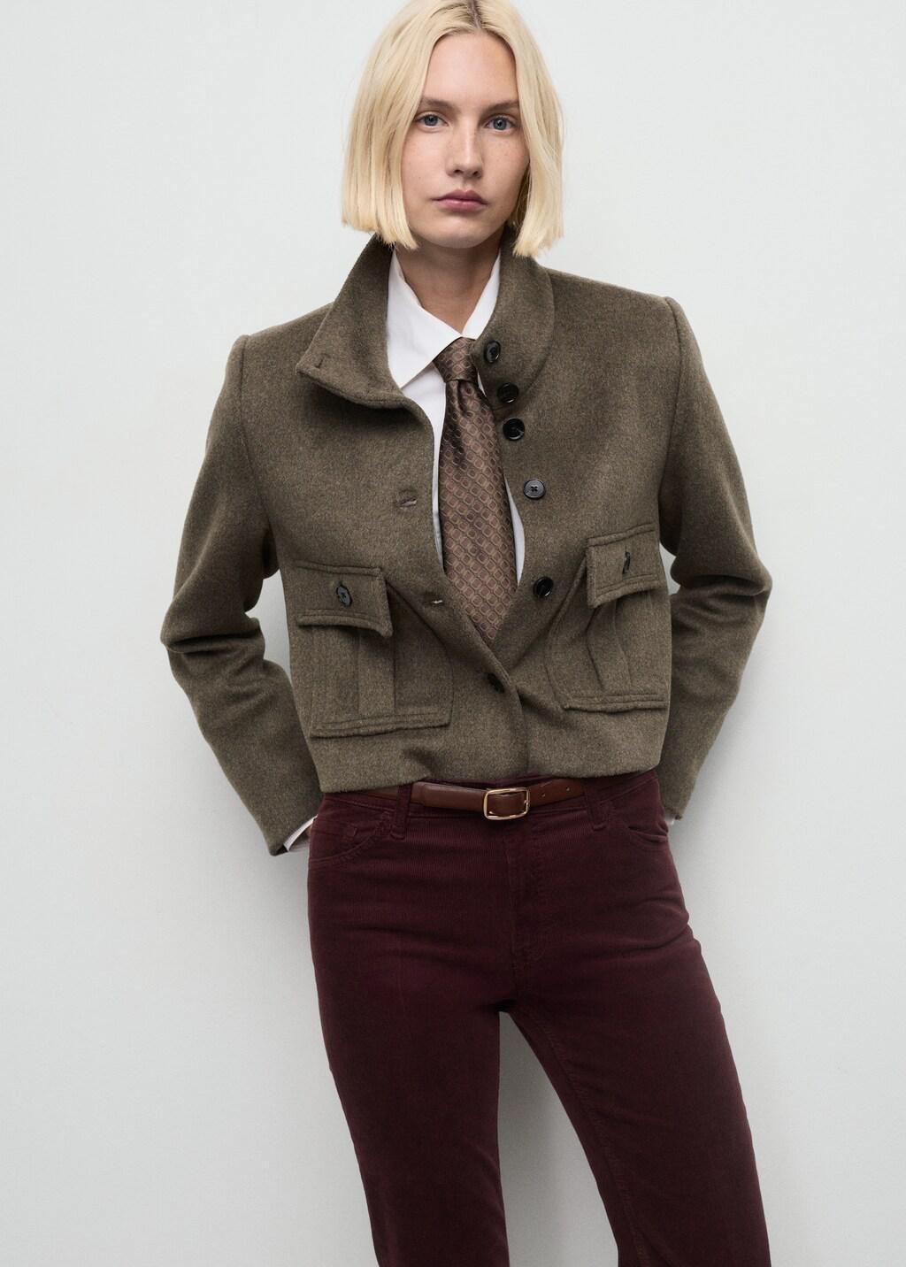 Brown Corduroy Flared Jeans, 0201_32, large image number 4