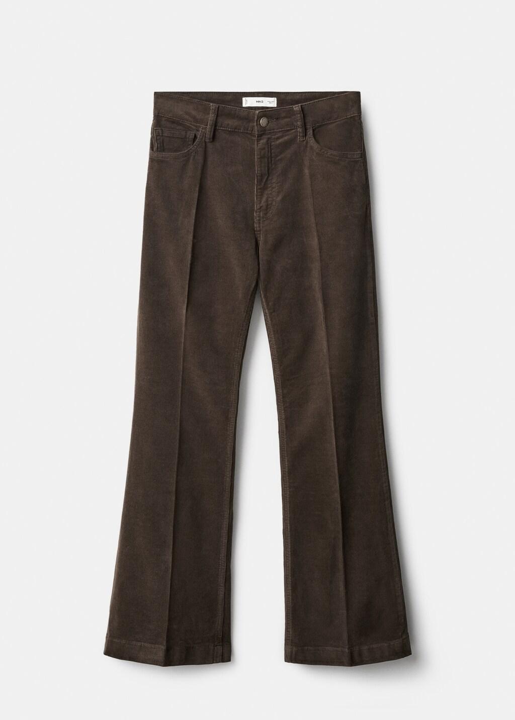 Brown Corduroy Flared Jeans, 0201_32, large image number 7