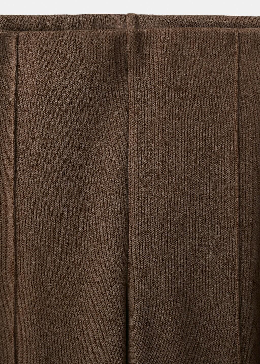 Brown Seam-Detail Straight-Fit Trousers, 0201_30, large image number 1