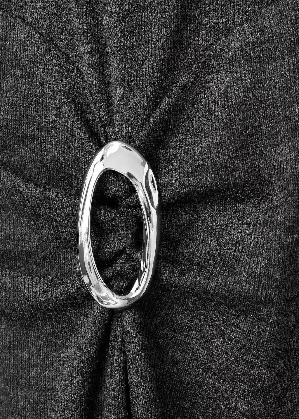 GREY Ruched dress with ring, 0201_92, large image number 1