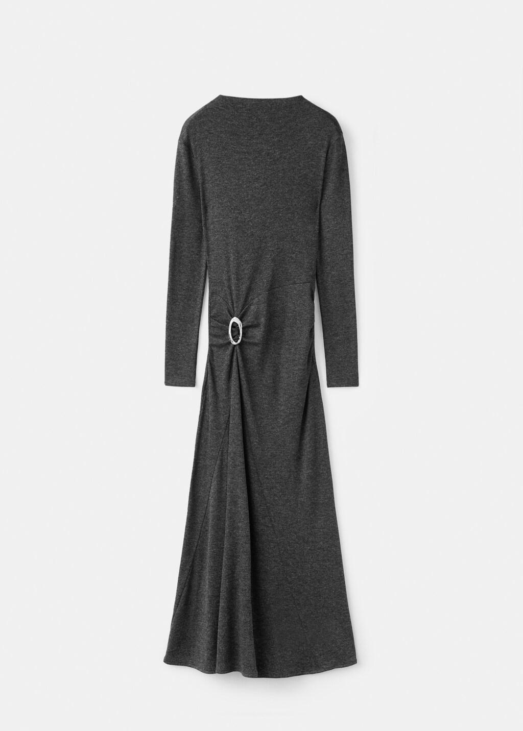 GREY Ruched dress with ring, 0201_92, large image number 7