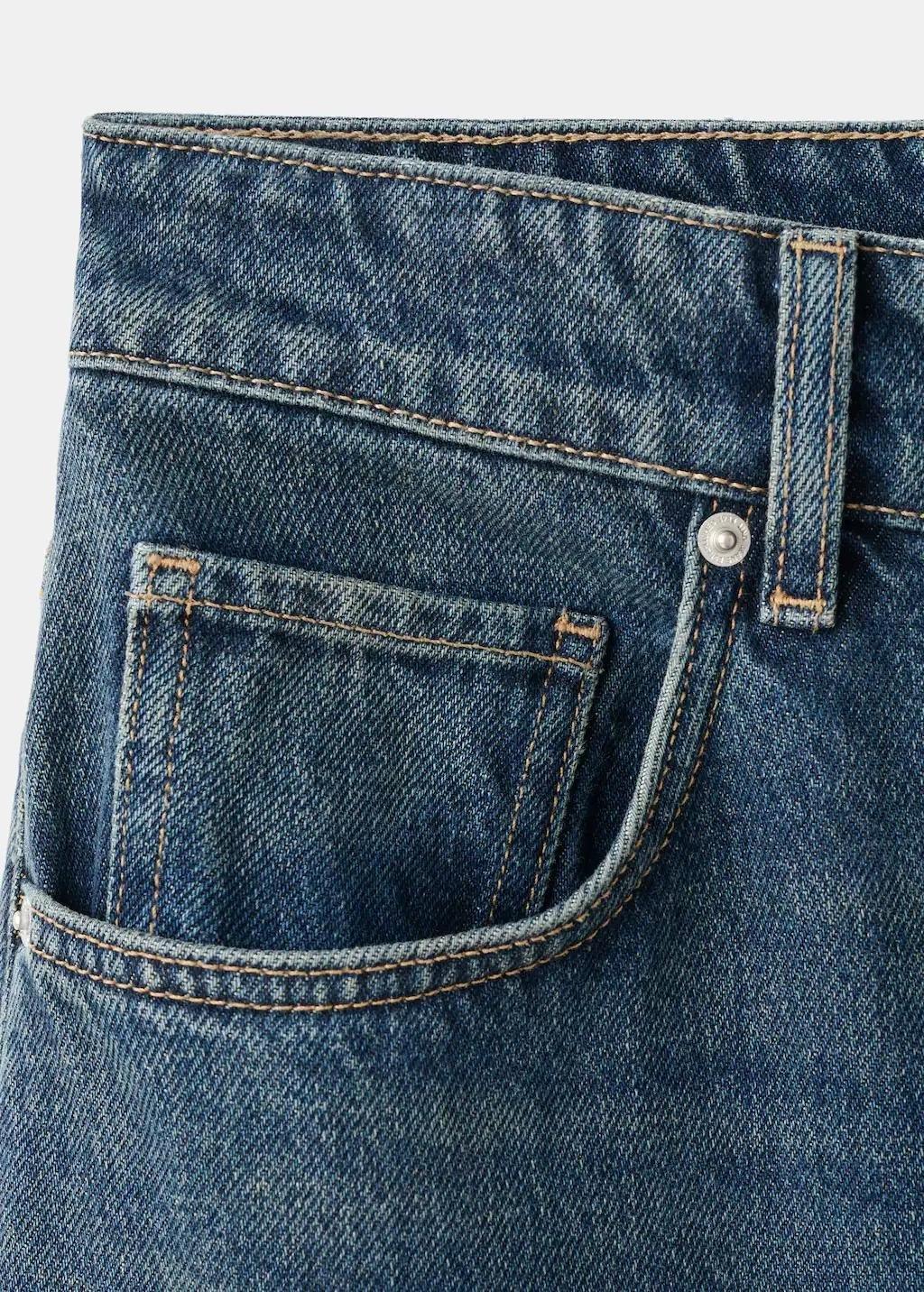 Blue Mid-Rise Barrel Jeans, Open Blue, large image number 5
