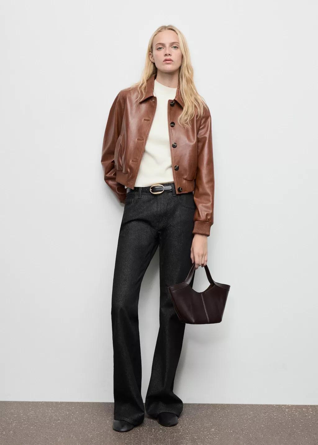 Black Flared Rinse-Wash Jeans, Black, large image number 0