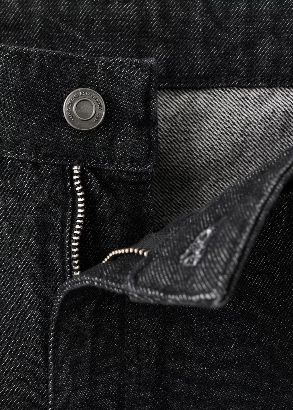 Black Flared Rinse-Wash Jeans, Black, large image number 4