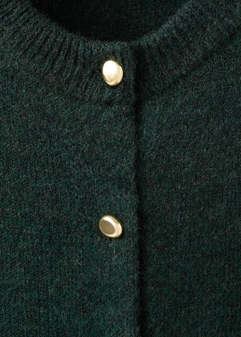 Green Knitted Button Cardigan, 0201_43, large image number 1