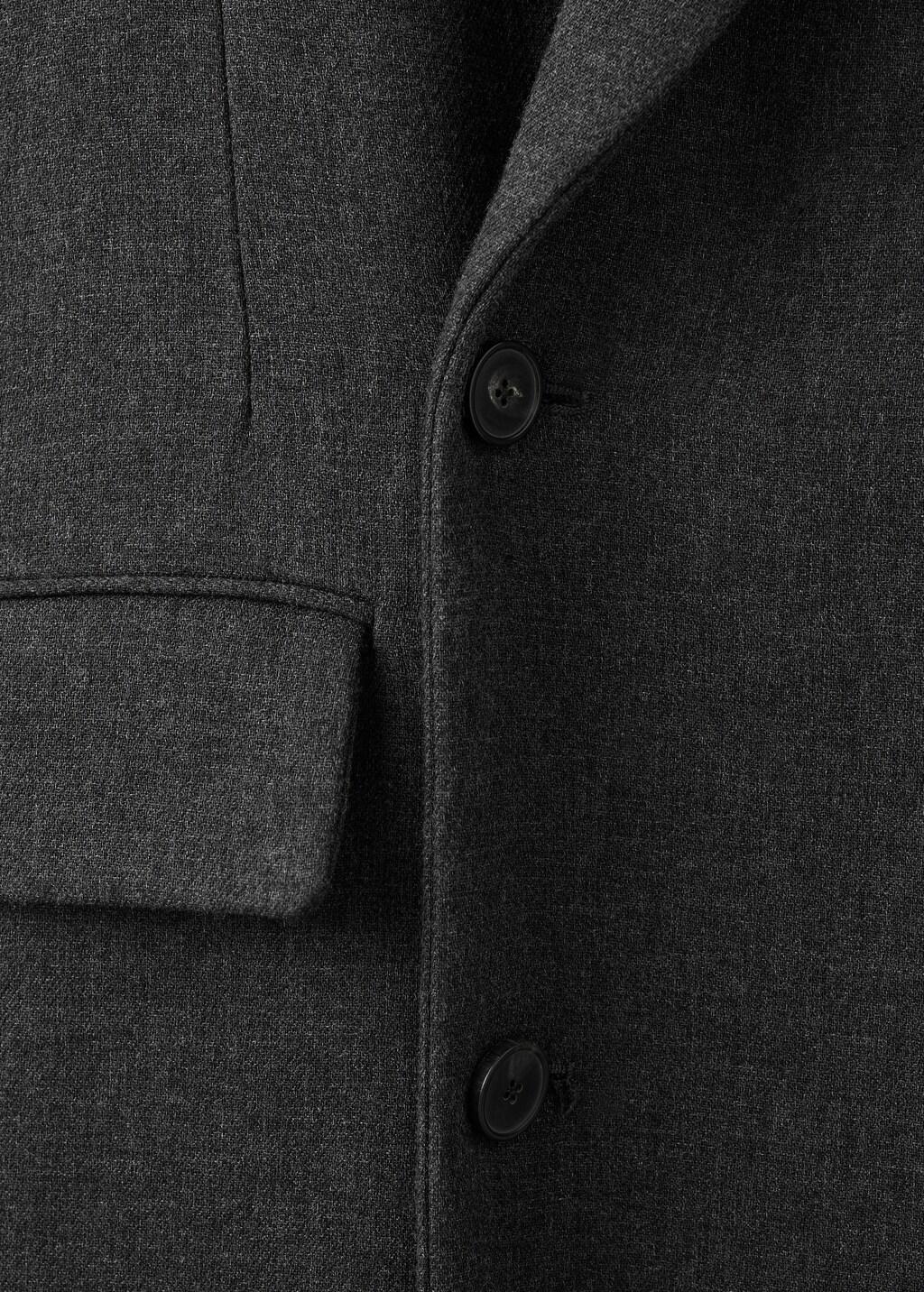 Grey Long Double-Breasted Coat, Grey, large image number 4