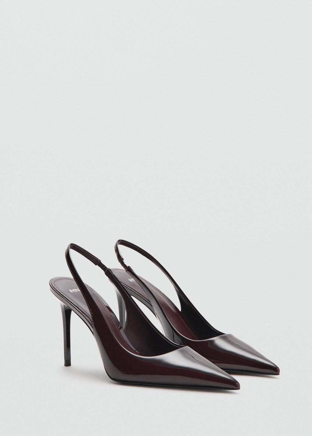 DARK RED Patent leather heel shoes, Dark Red, medium