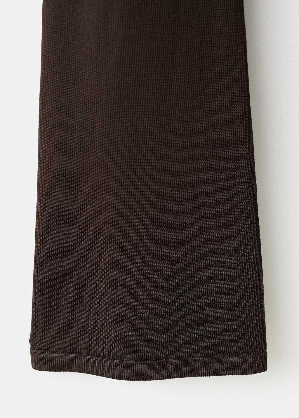 Brown Fitted Dress With Asymmetrical Sleeves, 0201_32, large image number 5