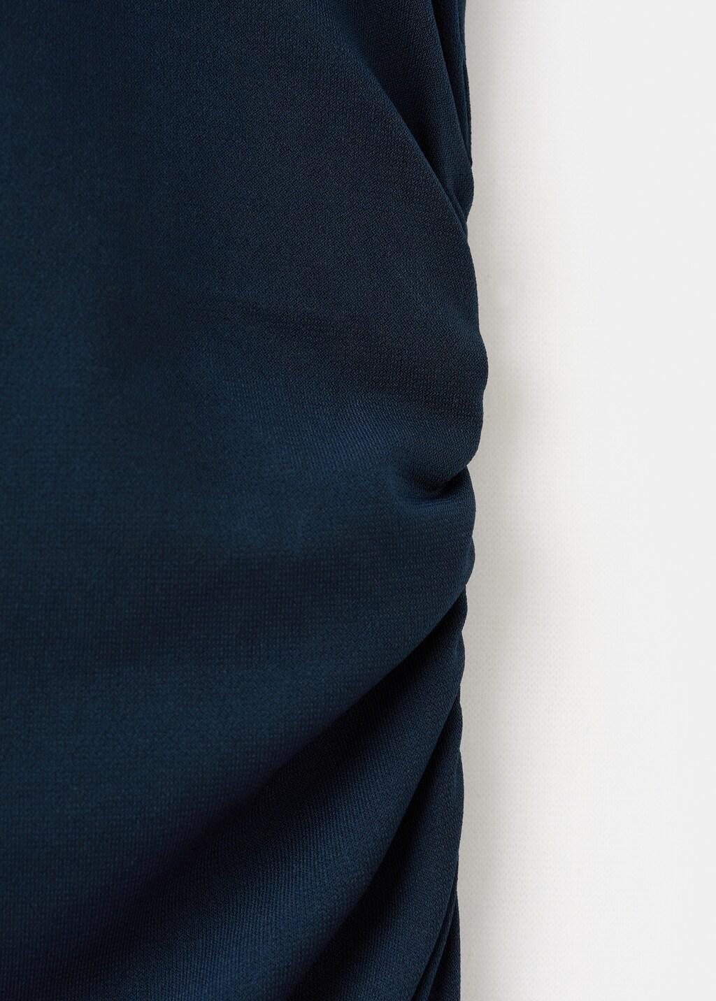 Navy Fitted Dress With Metal Detail, 0201_56, medium