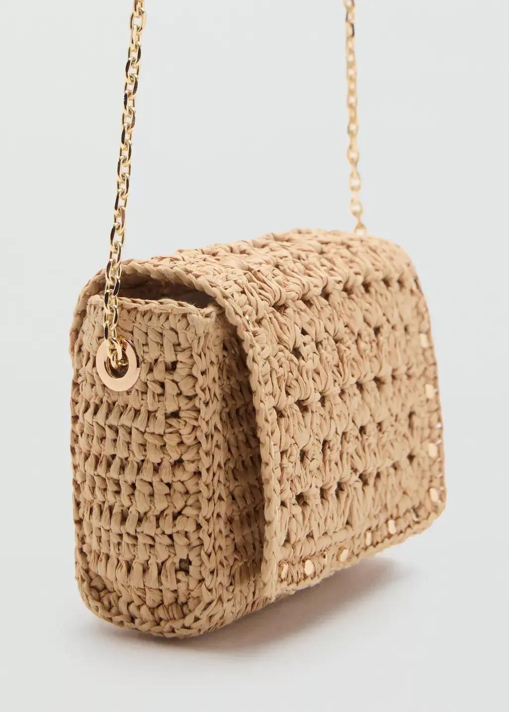 LIGHT BEIGE Mini natural fibre crossbody bag, Light Beige, large image number 0