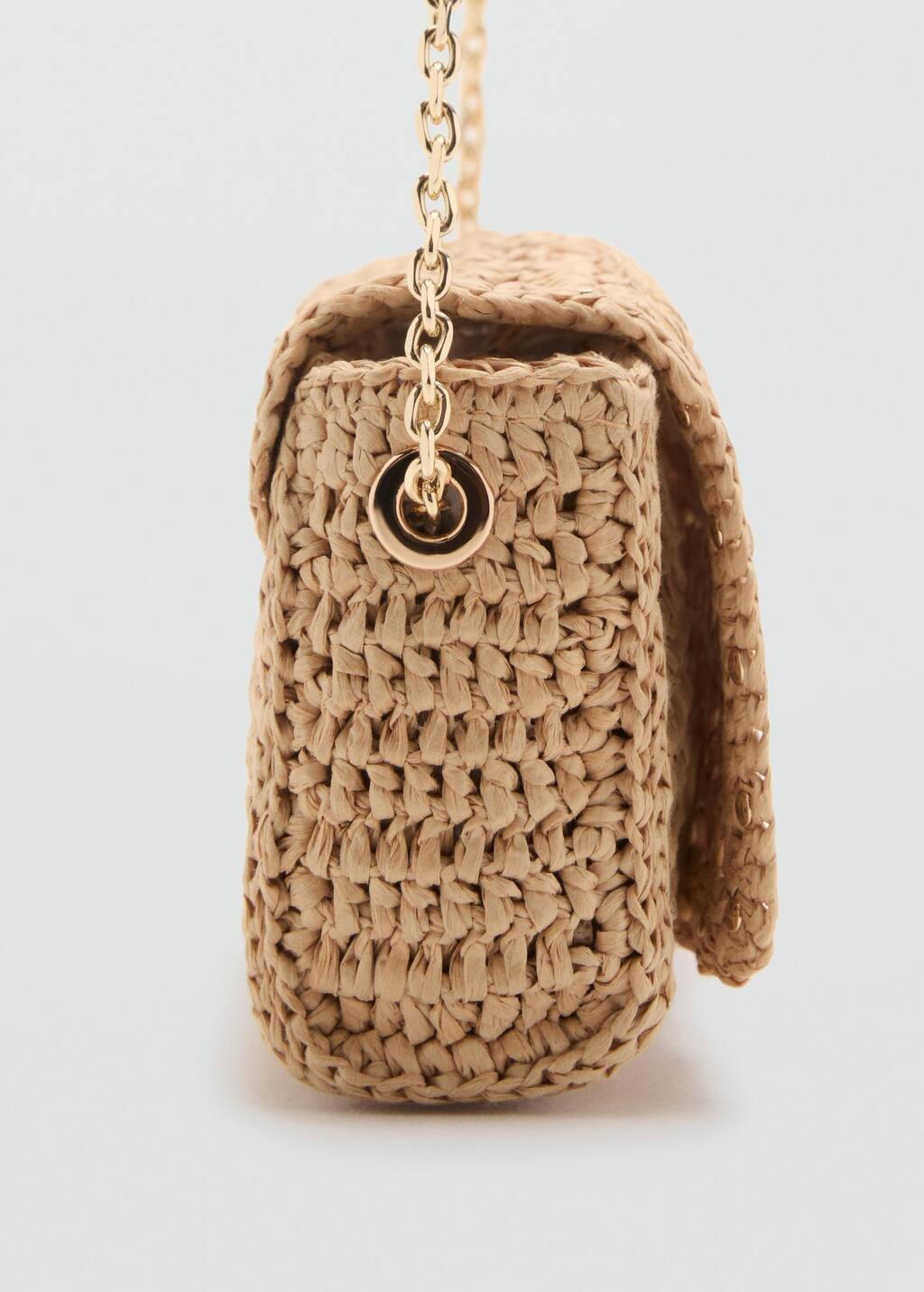 LIGHT BEIGE Mini natural fibre crossbody bag, Light Beige, large image number 1