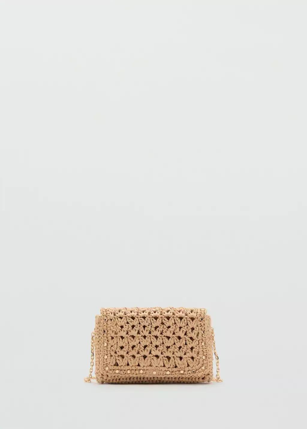LIGHT BEIGE Mini natural fibre crossbody bag, Light Beige, large image number 3
