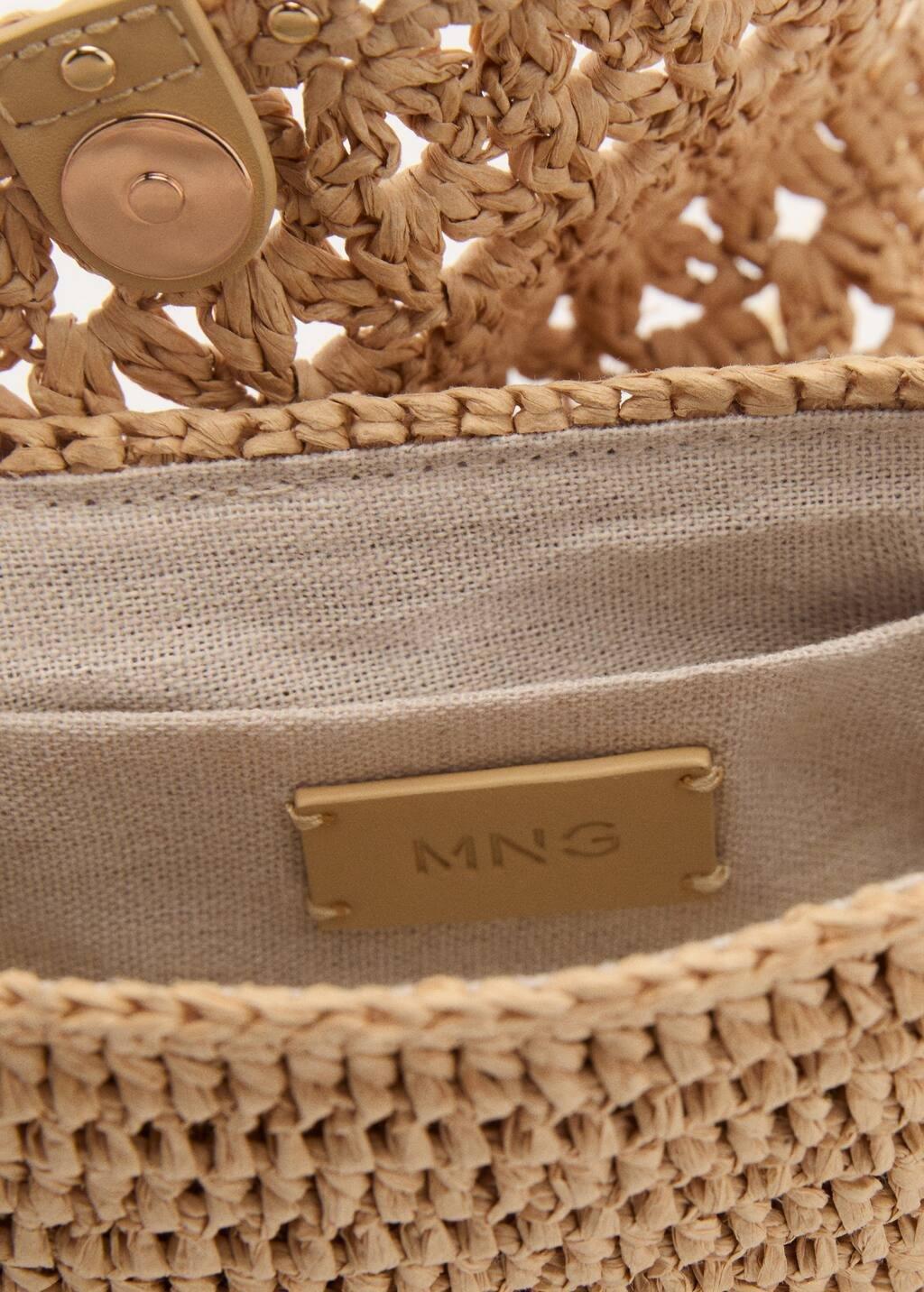 LIGHT BEIGE Mini natural fibre crossbody bag, Light Beige, large image number 4