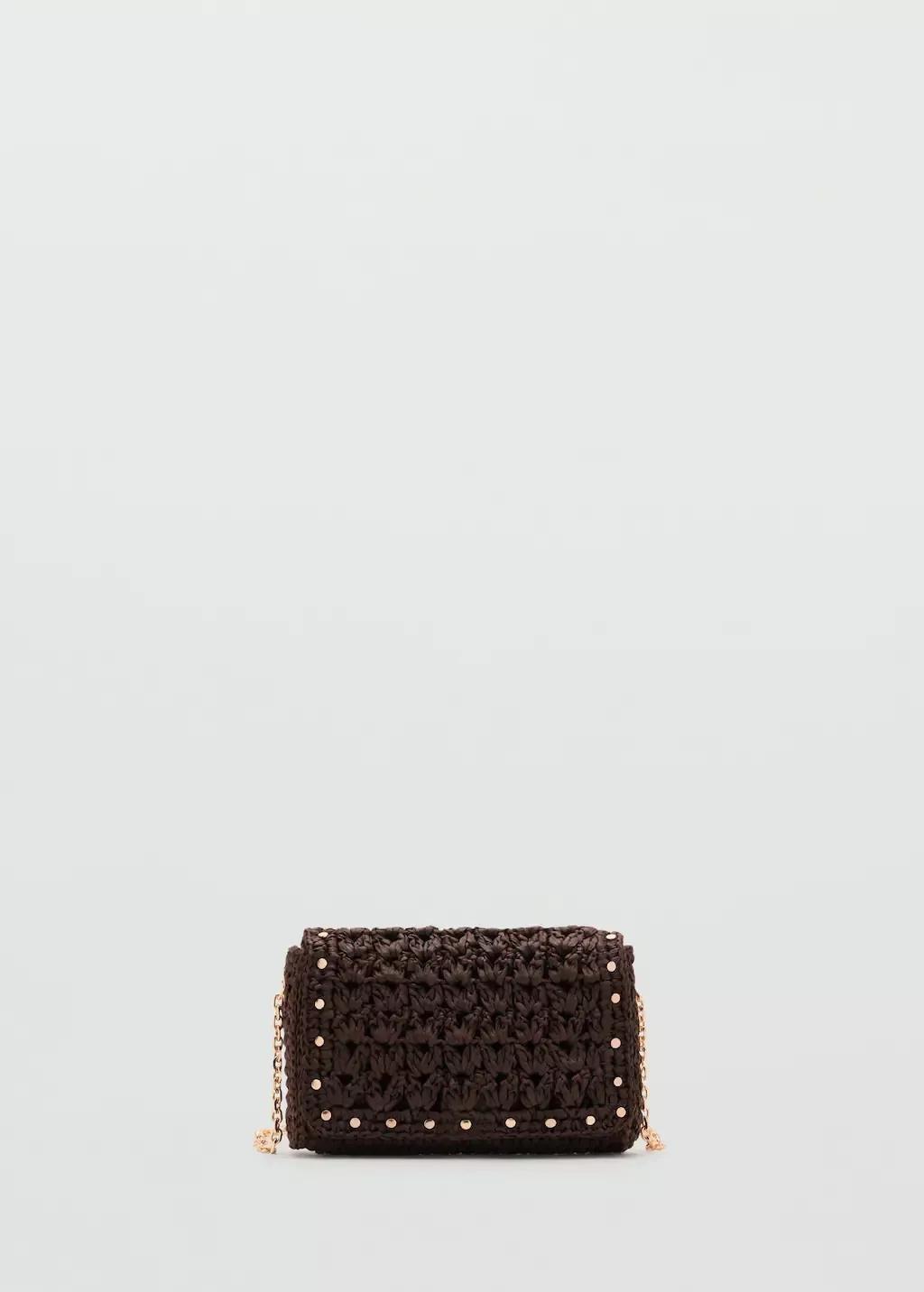 Brown Mini Natural Fibre Crossbody Bag, 0201_32, large image number 3