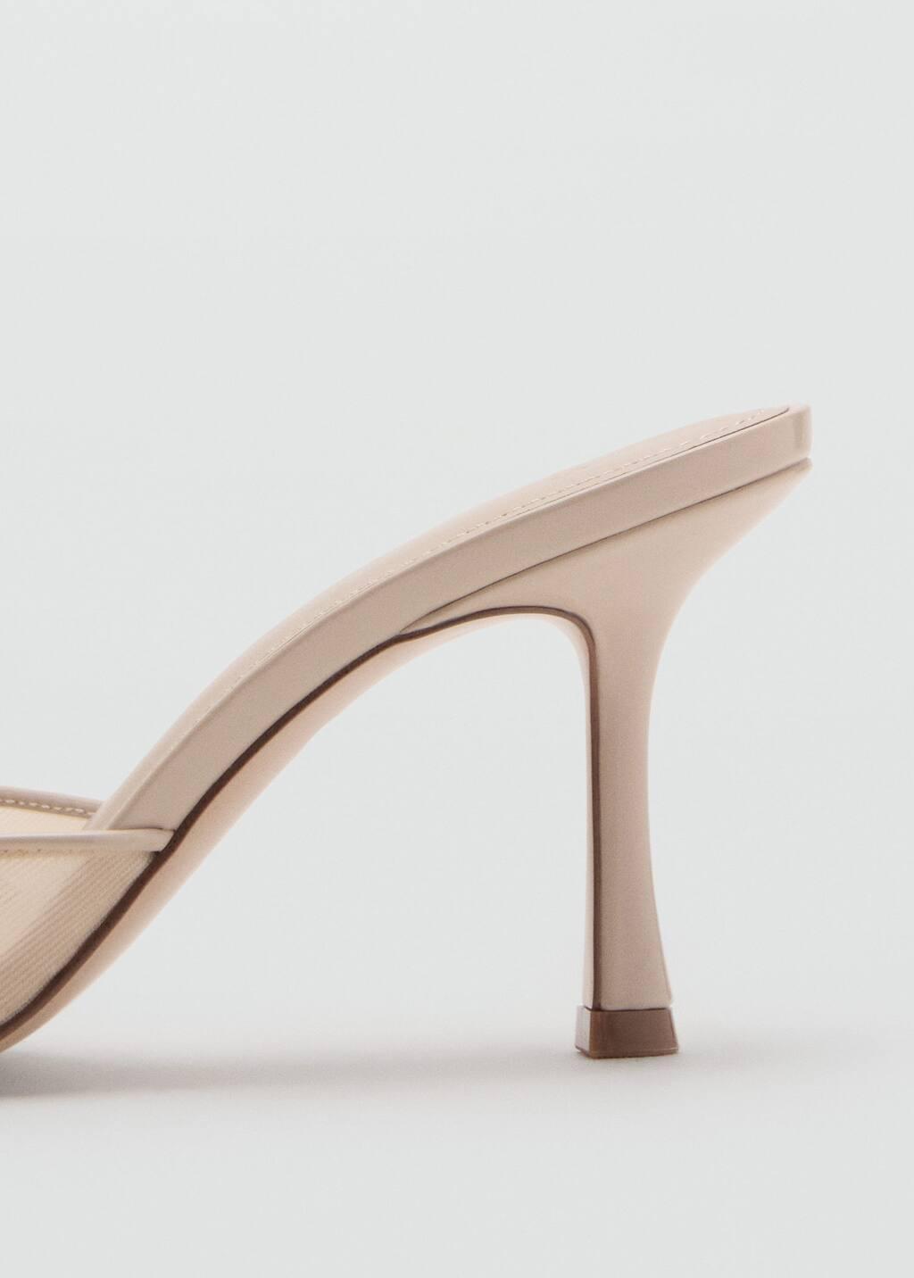Beige Pointed Heel Sandals, , large image number 2