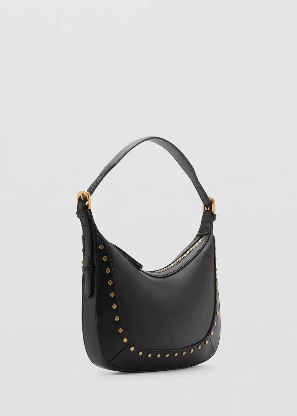 BLACK Small studded shoulder bag, Black, large image number 0