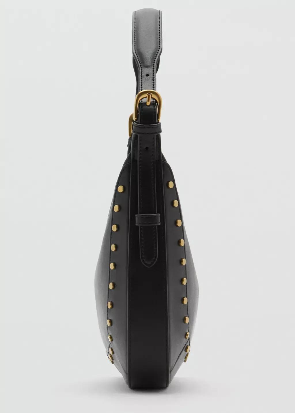 BLACK Small studded shoulder bag, Black, large image number 1