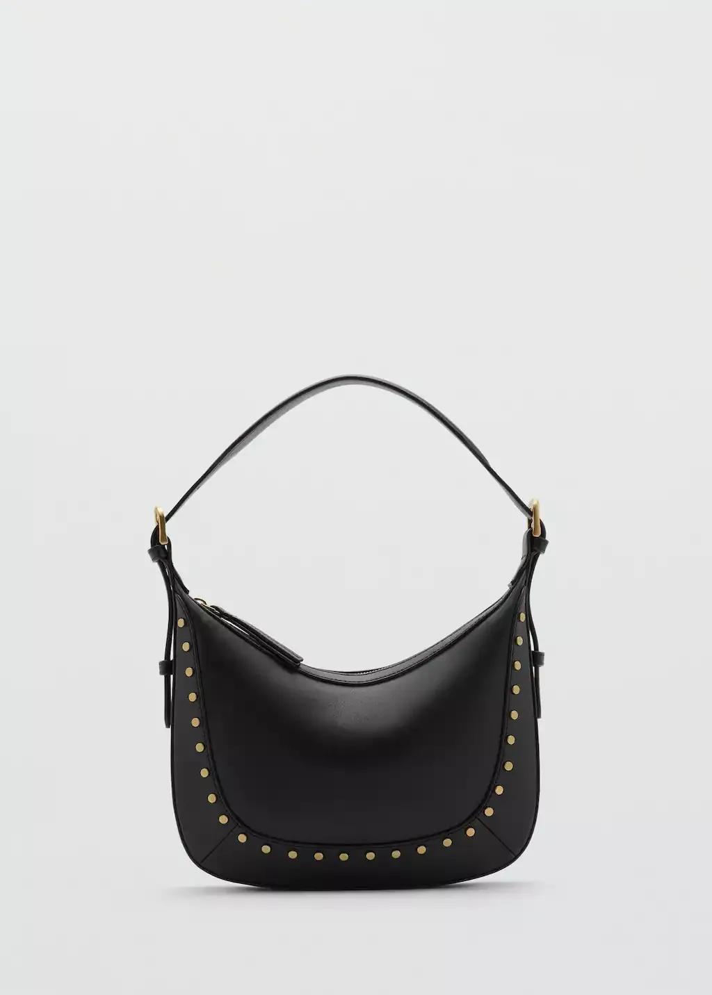 BLACK Small studded shoulder bag, Black, large image number 3
