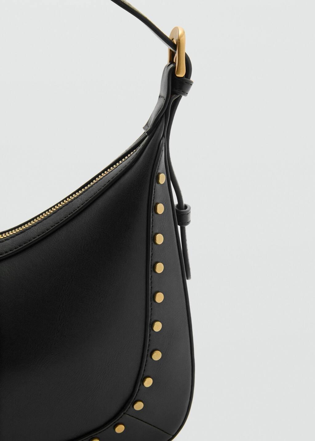 BLACK Small studded shoulder bag, Black, large image number 4