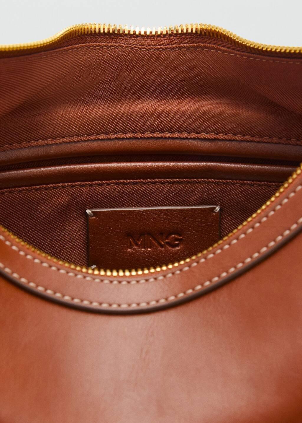 MEDIUM BROWN Small studded shoulder bag, 0201_CU, large image number 4