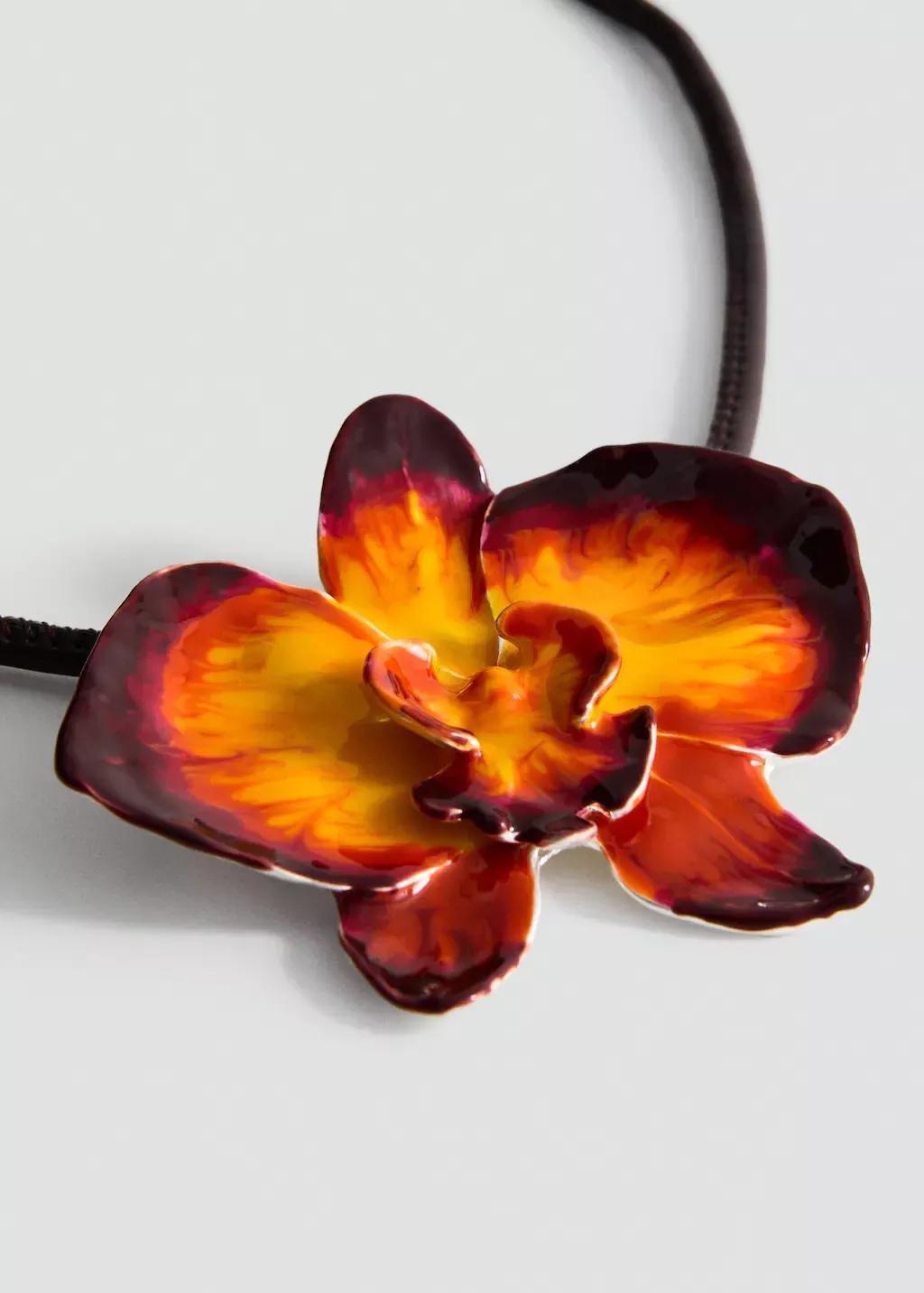 ORANGE Maxi-flower stiff collar, 0201_20, large image number 0