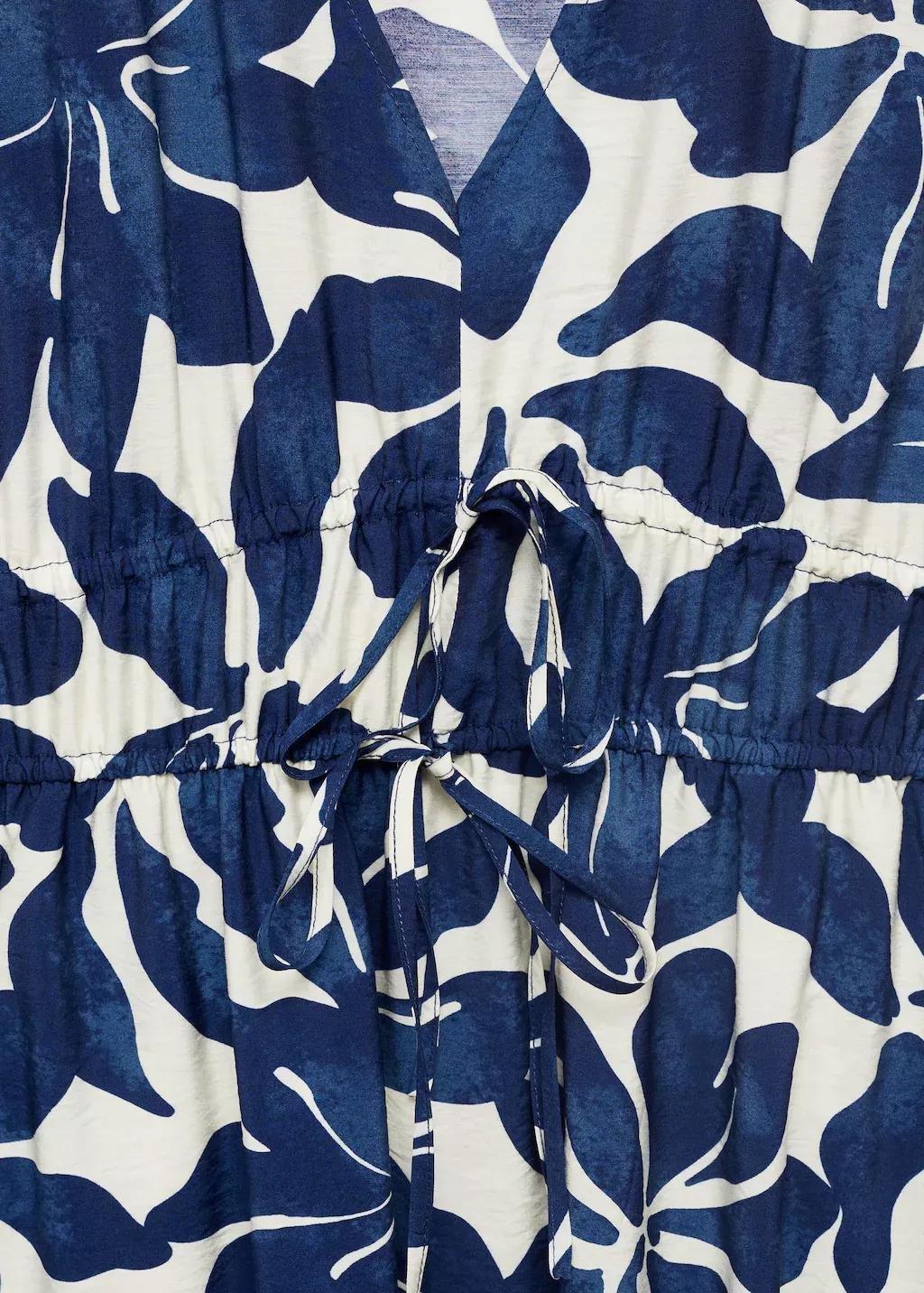 Blue Long Printed Dress, , large image number 8