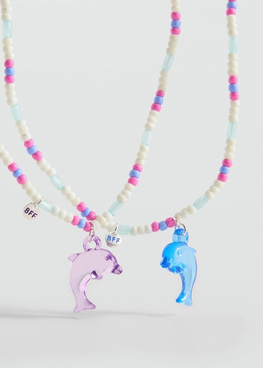 MEDIUM BLUE 2 pack of necklaces, Kids Girl, Medium Blue, large image number 0