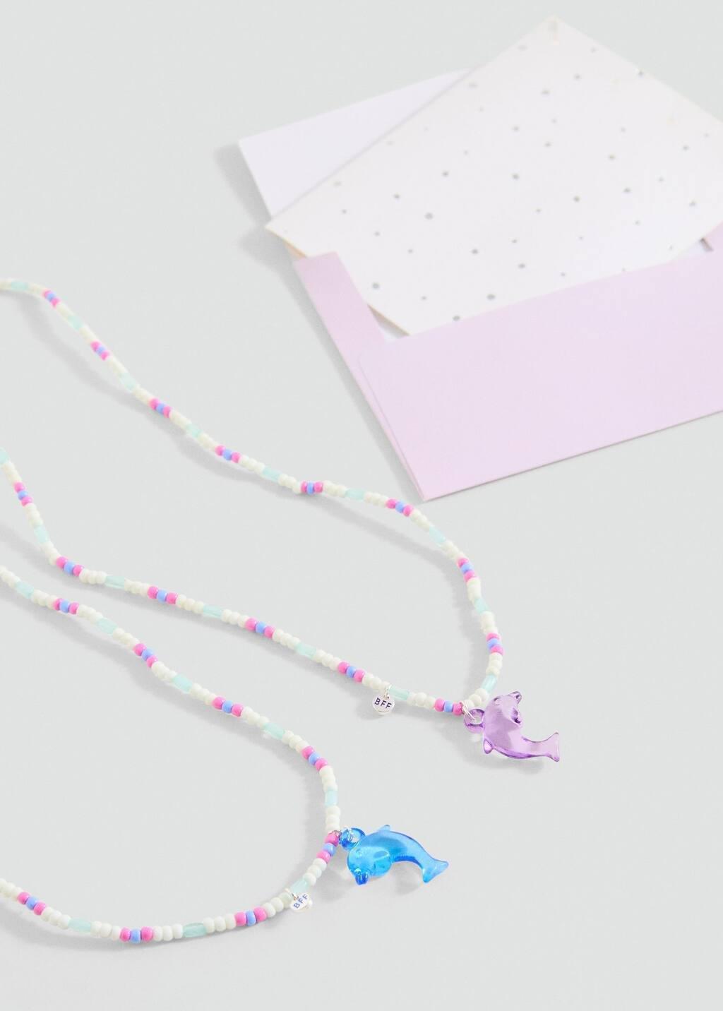 MEDIUM BLUE 2 pack of necklaces, Kids Girl, Medium Blue, large image number 1
