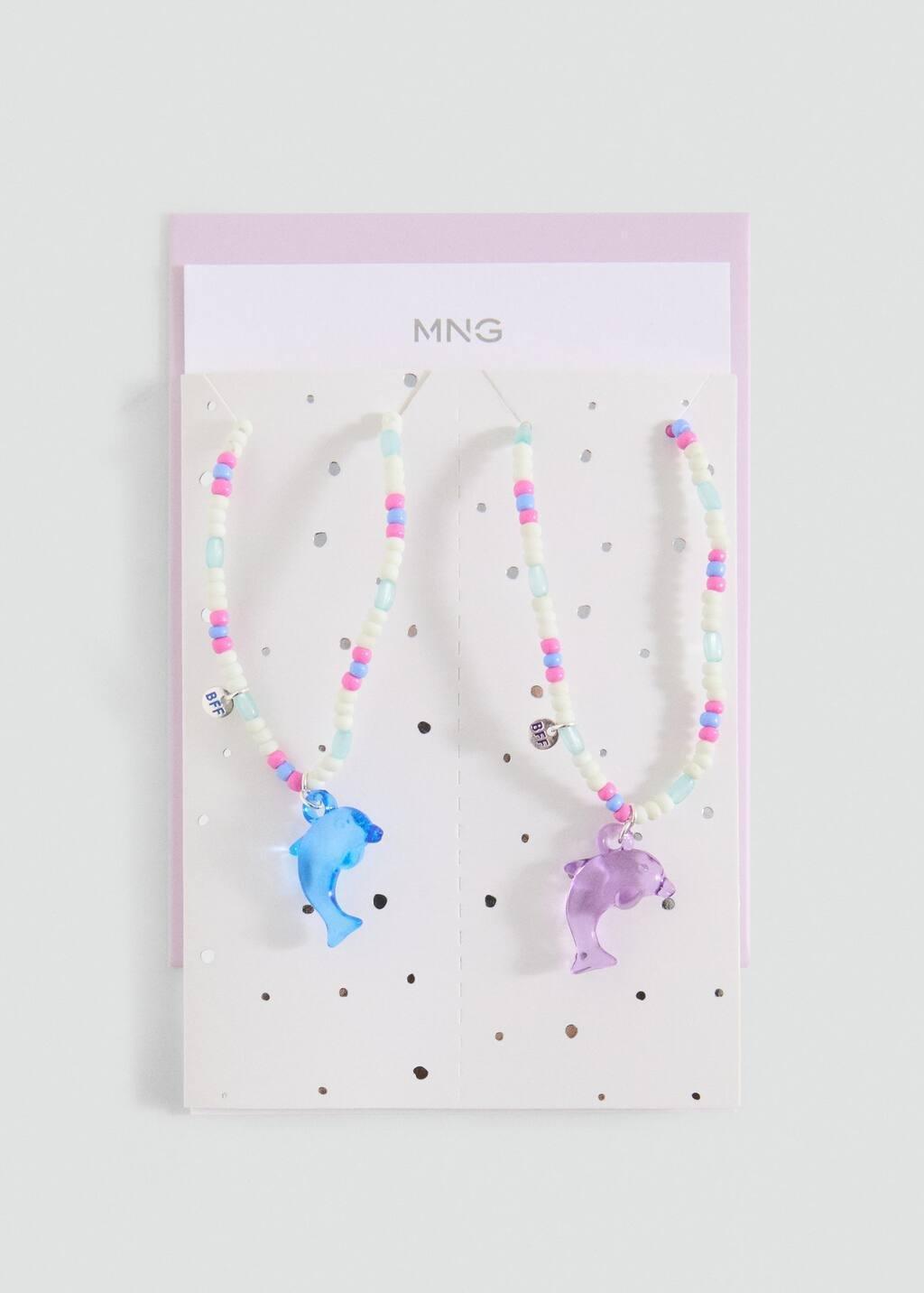 MEDIUM BLUE 2 pack of necklaces, Kids Girl, Medium Blue, large image number 2