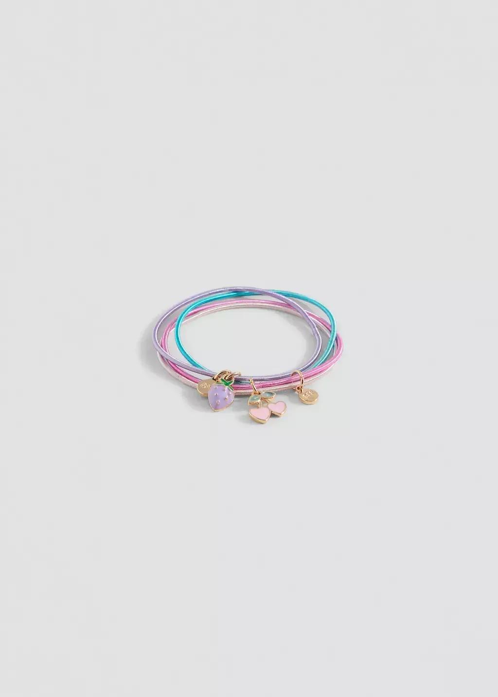 PINK Pack of 2 wristbands, Kids Girl, Pink, large image number 2