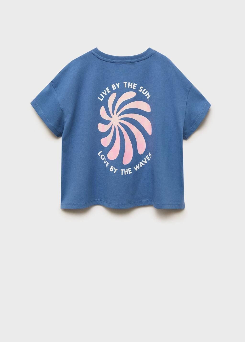Blue Short-Sleeved Printed T-Shirt, Kids Boys, , large image number 1