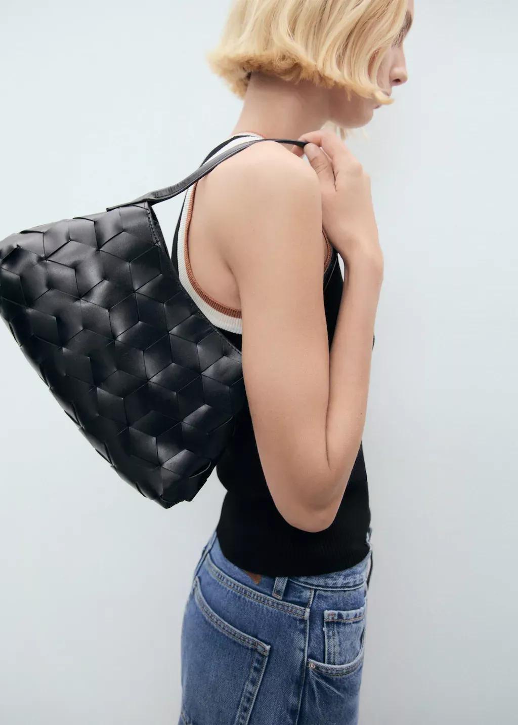 Black Knitted Top With Contrast Details, , large image number 0