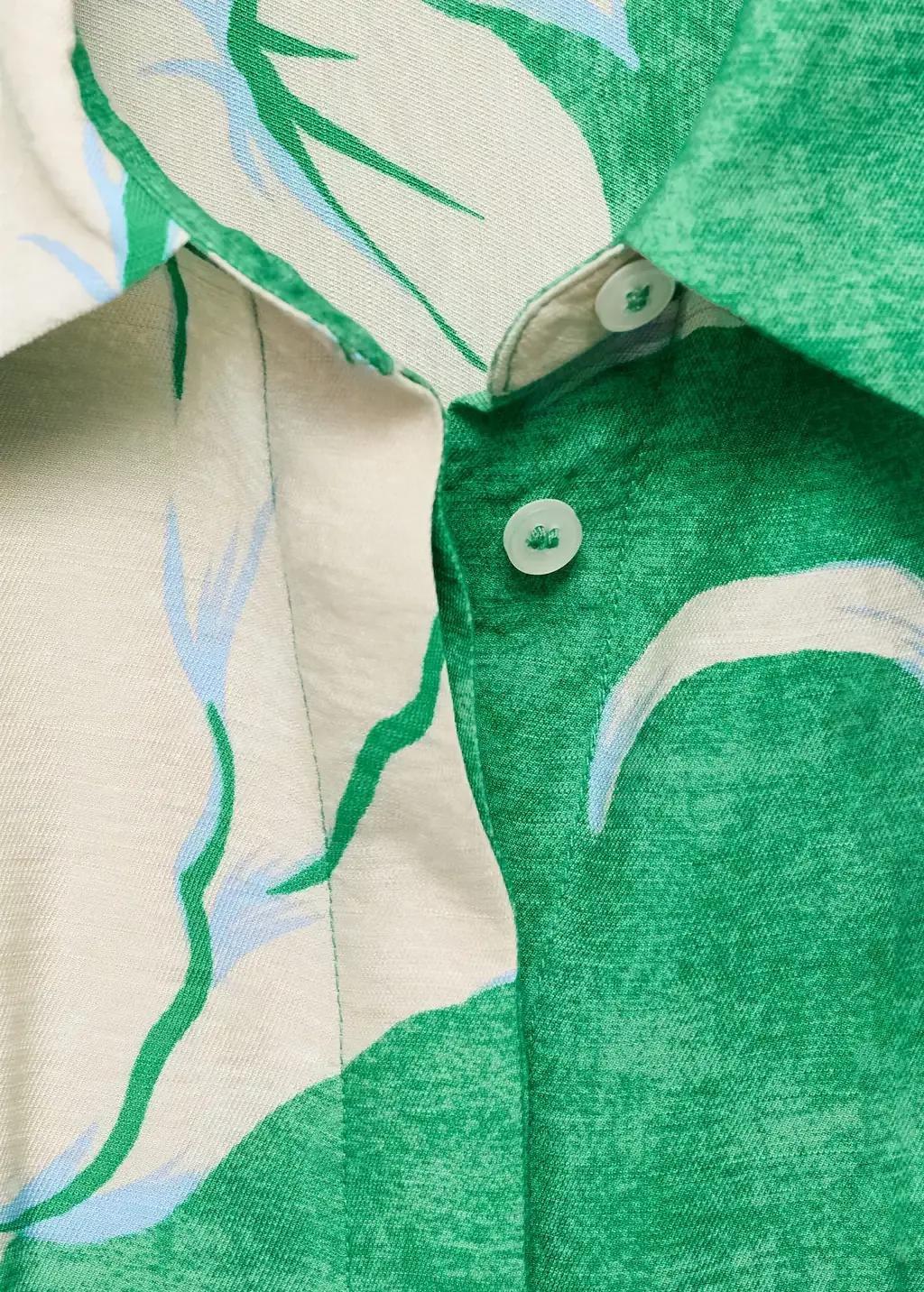 Green Belt Printed Dress, , large image number 5