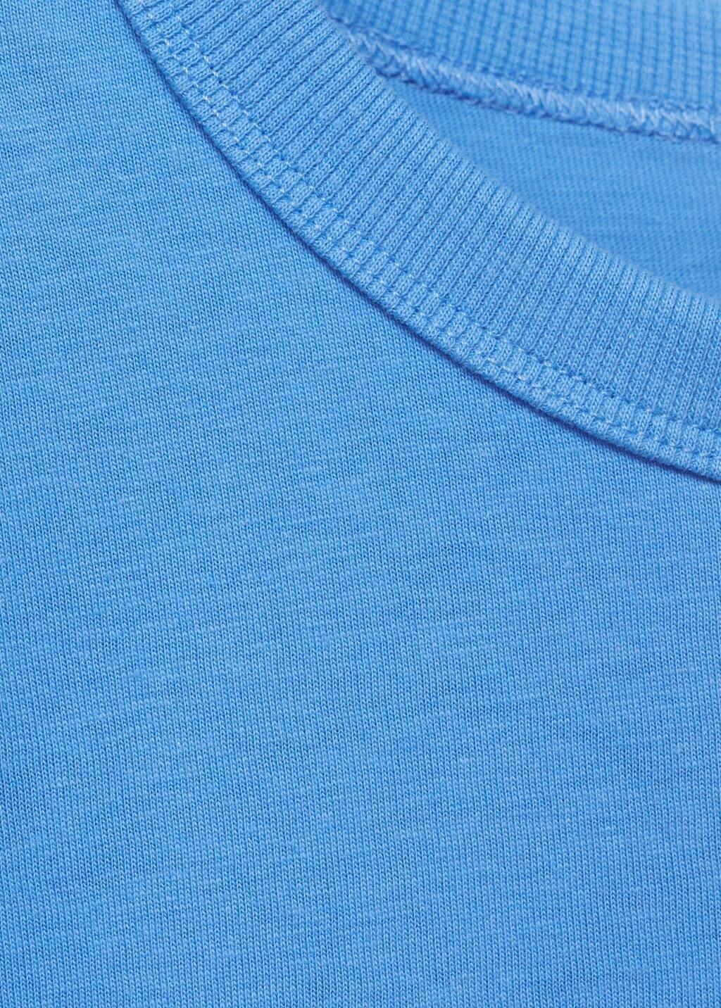 Blue Short-Sleeved T-Shirt With Shoulder Pads, , large image number 2