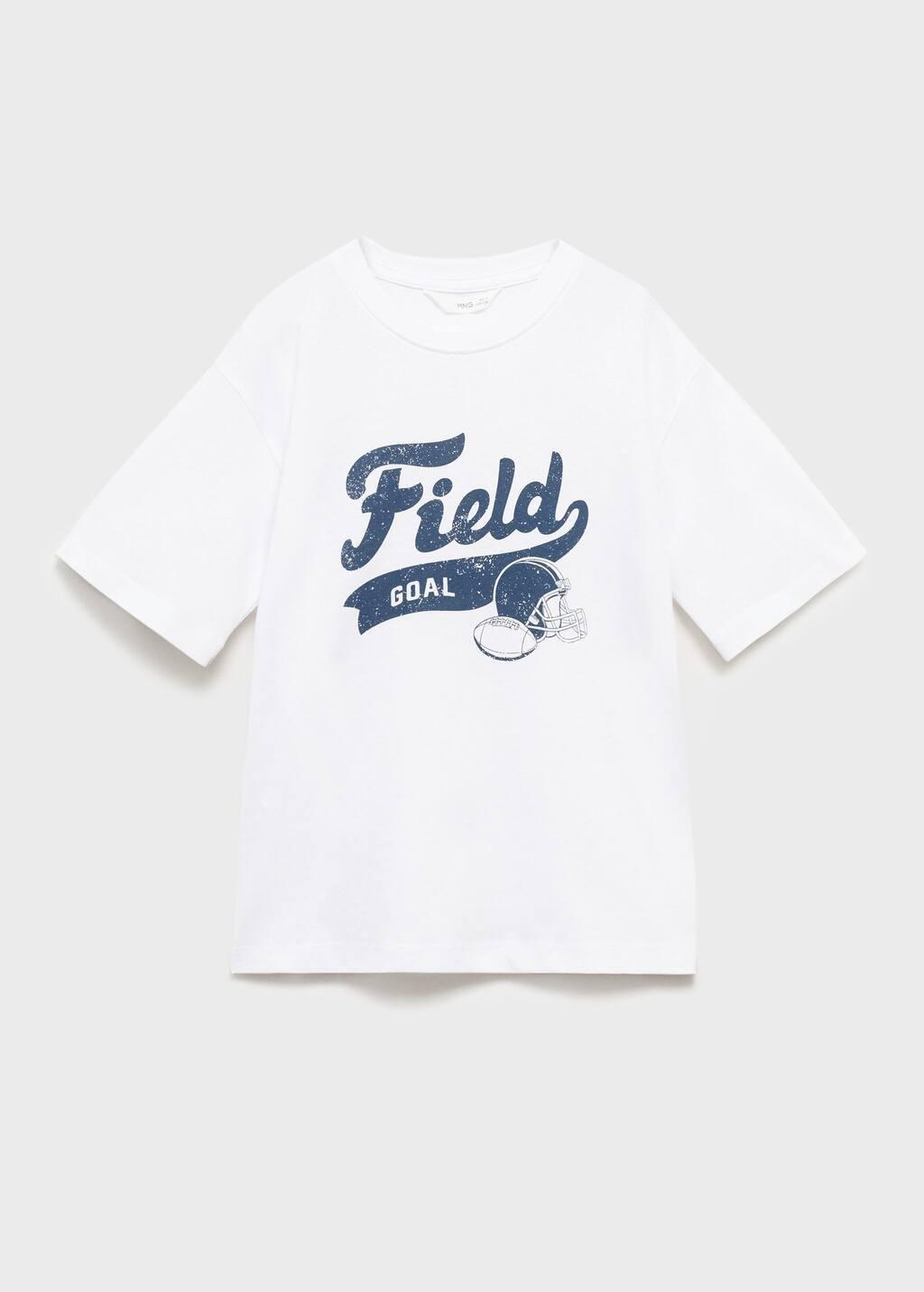 WHITE Short-sleeved printed t-shirt, Kids Boy, White, medium