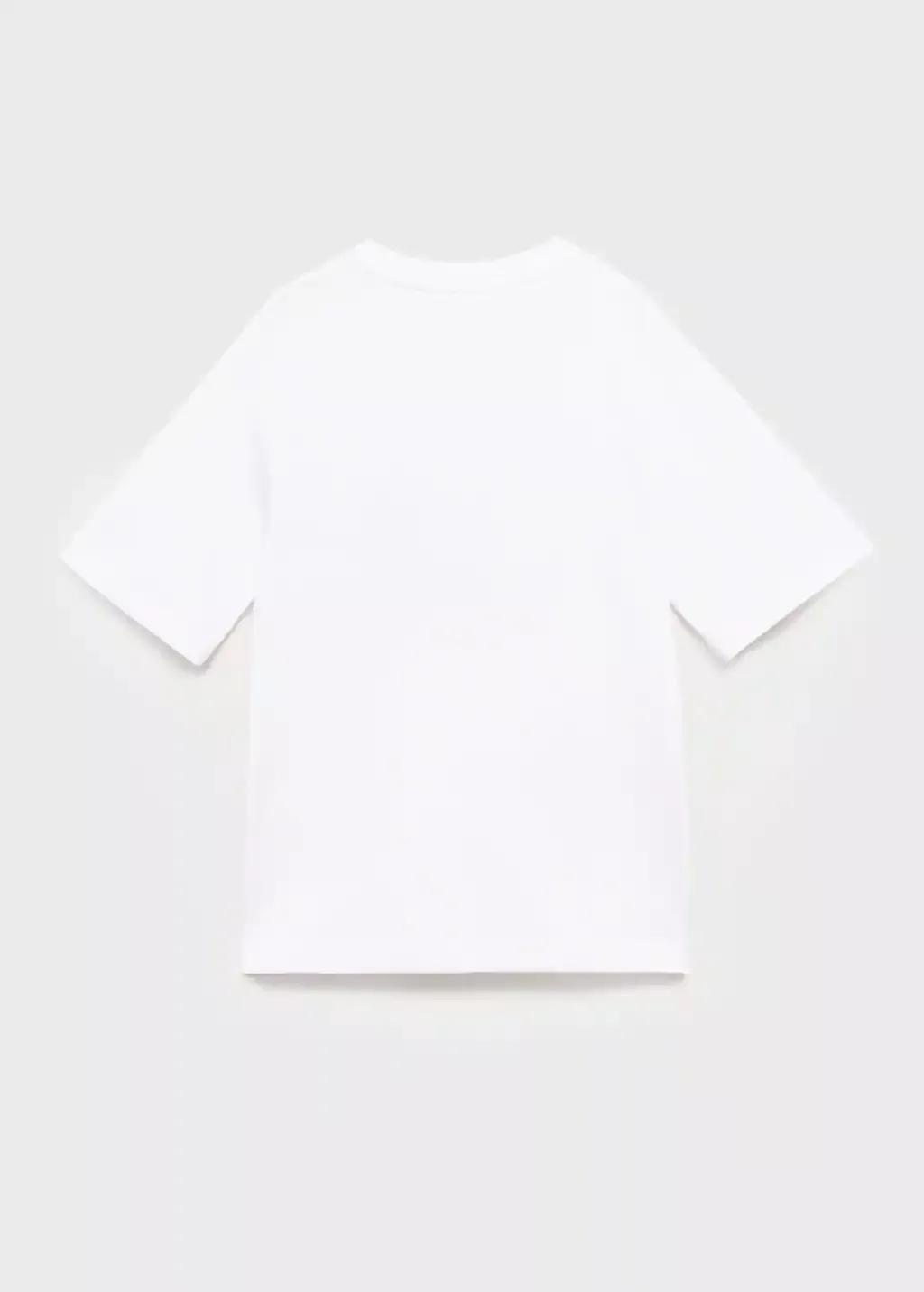 WHITE Short-sleeved printed t-shirt, Kids Boy, White, medium