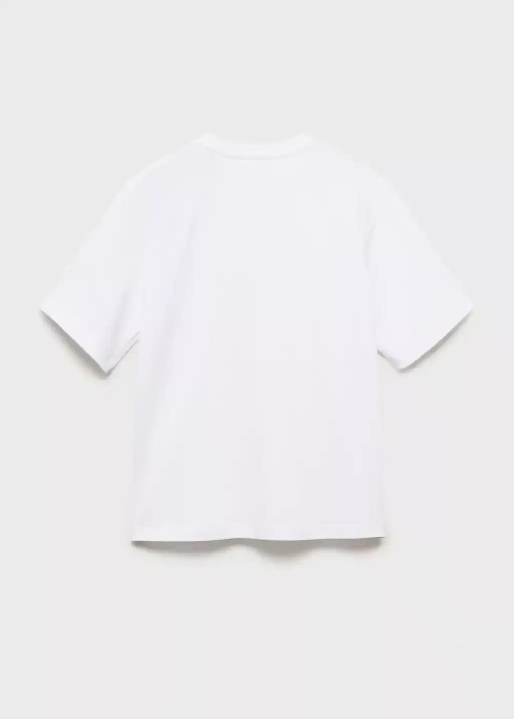 White Short-Sleeved Printed T-Shirt, Kids Boys, , large image number 1