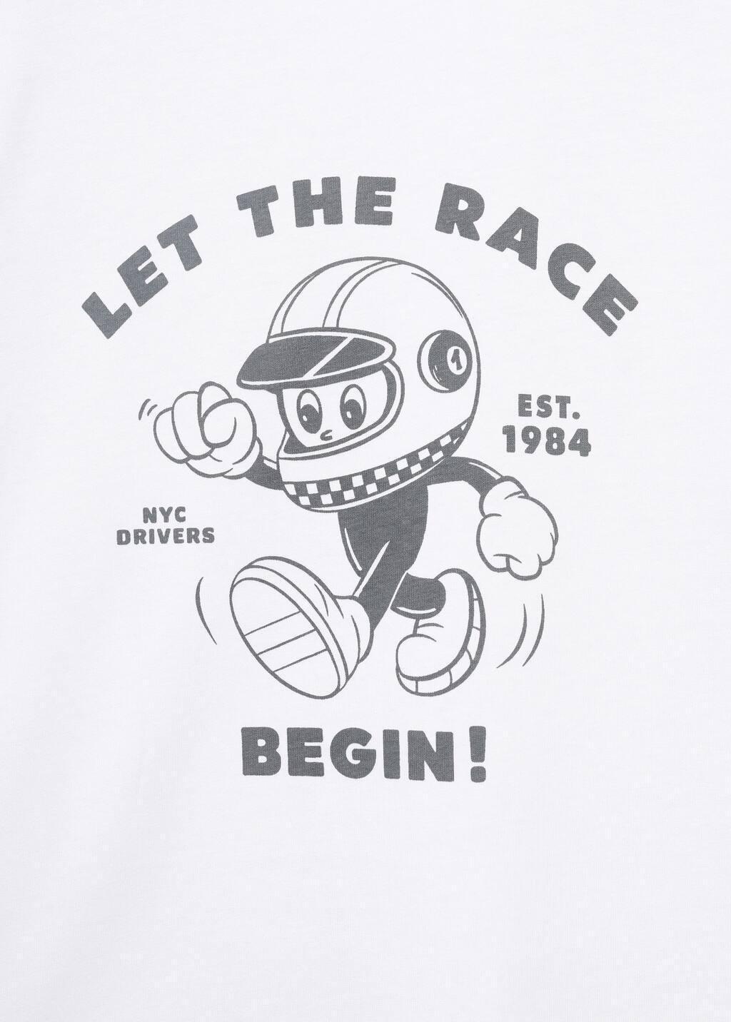 WHITE Short-sleeved printed t-shirt, Kids Boy, White, medium