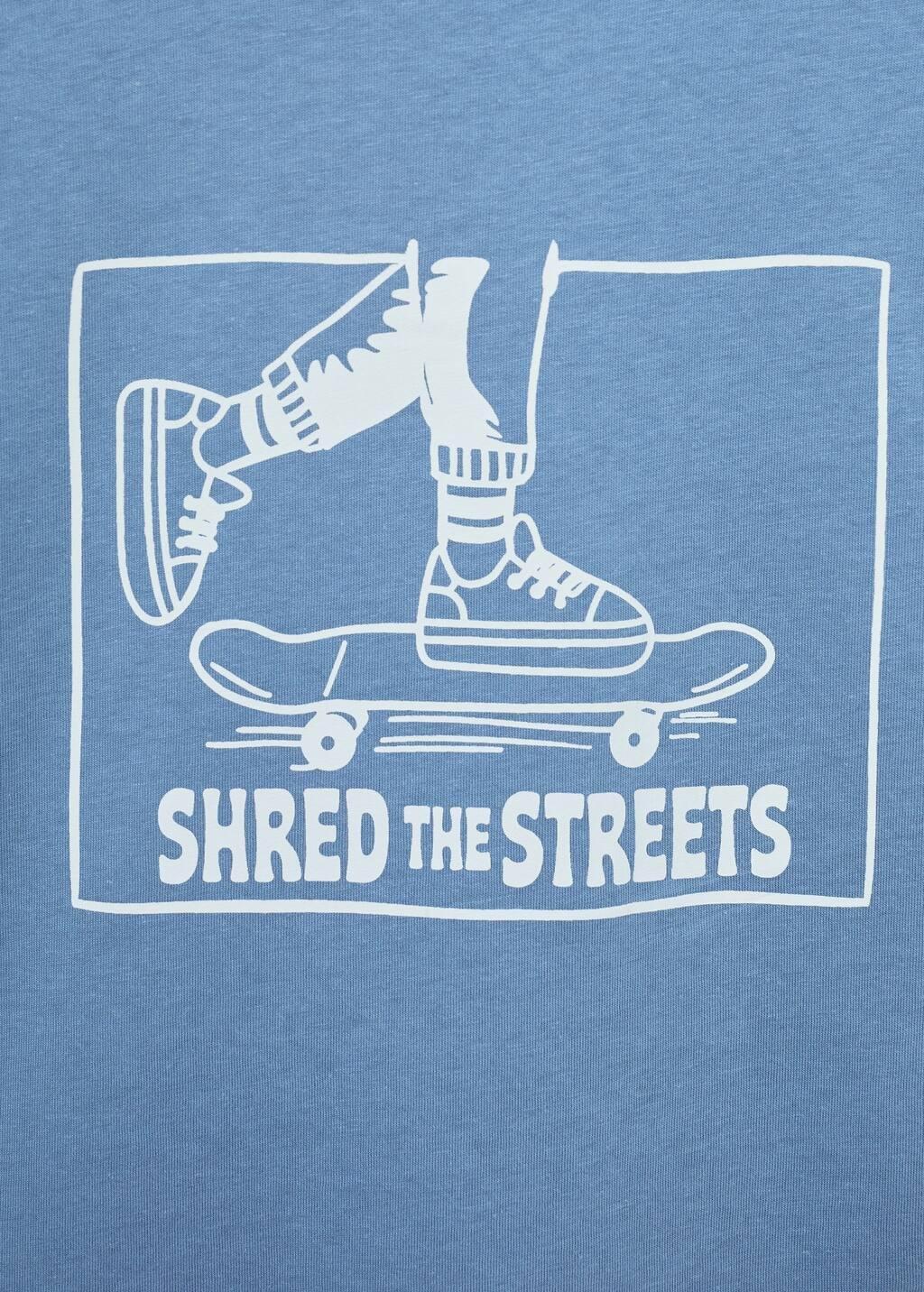 Blue Short-Sleeved Printed T-Shirt, Kids Boys, , large image number 2