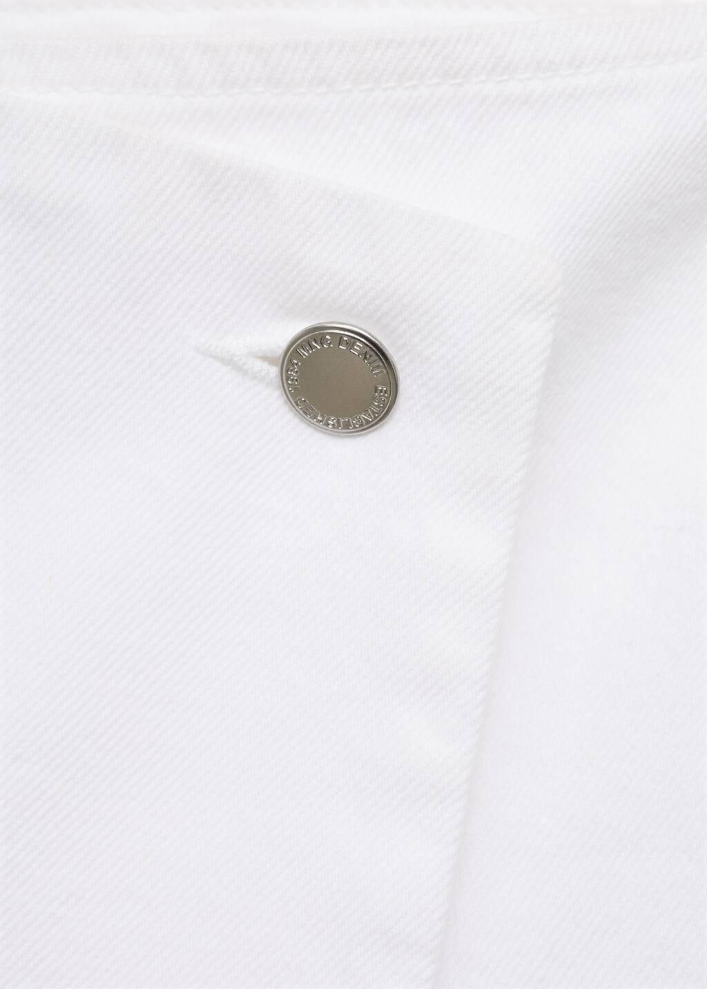 White Wrapped Denim Skort, , large image number 2