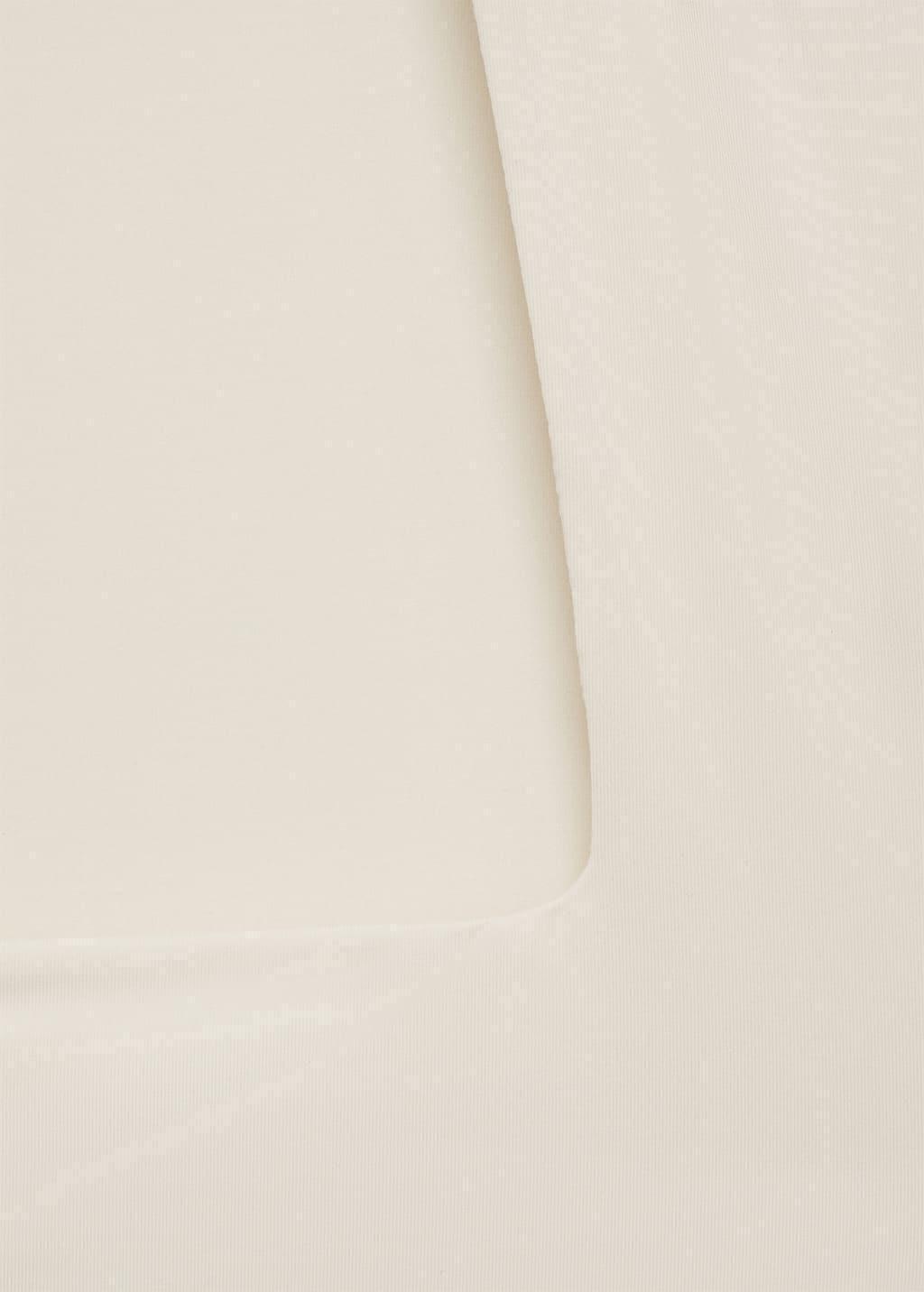 Cream Fitted Top With Wide Straps, , large image number 5