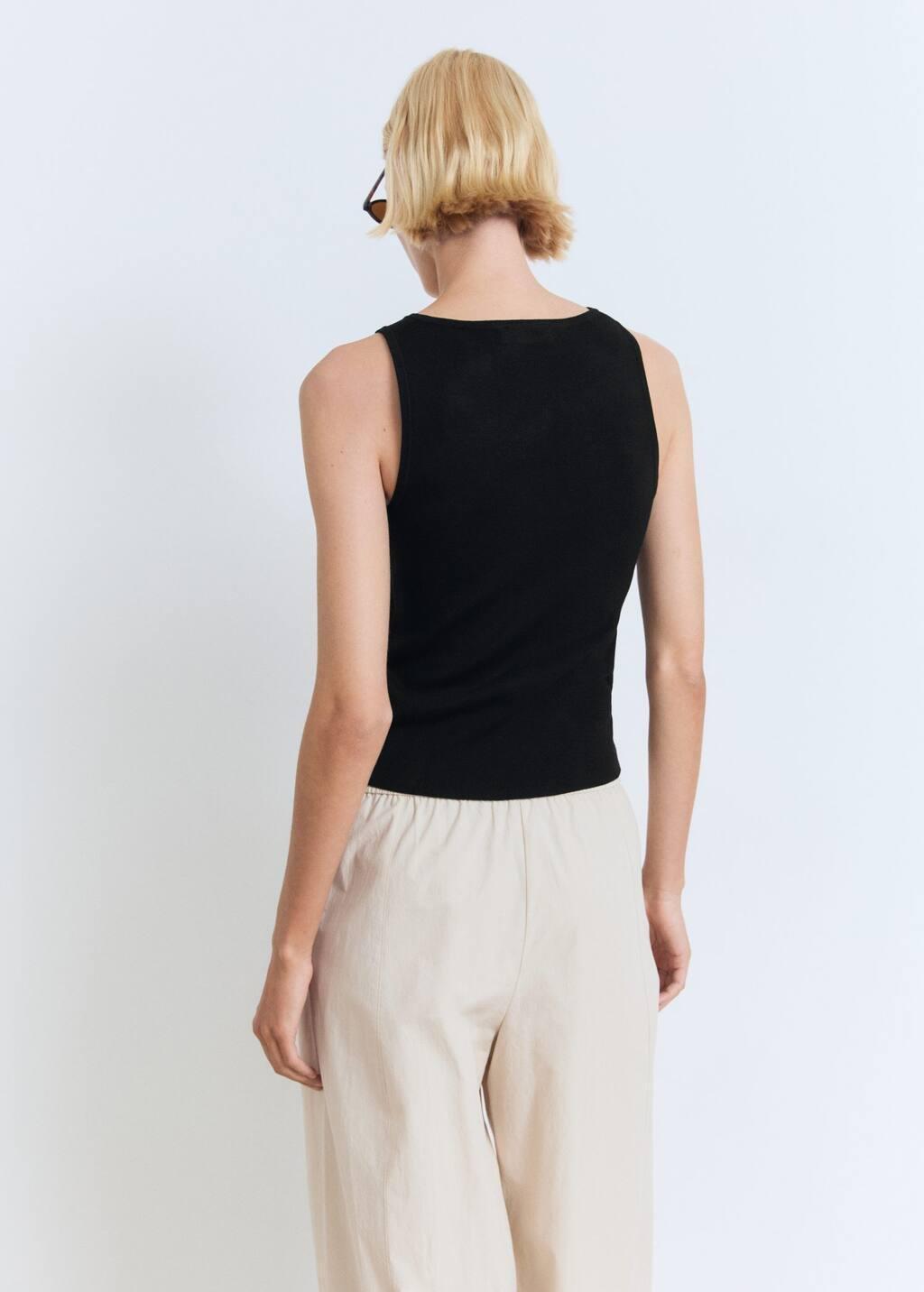 Black Bow Knit Top, , large image number 5