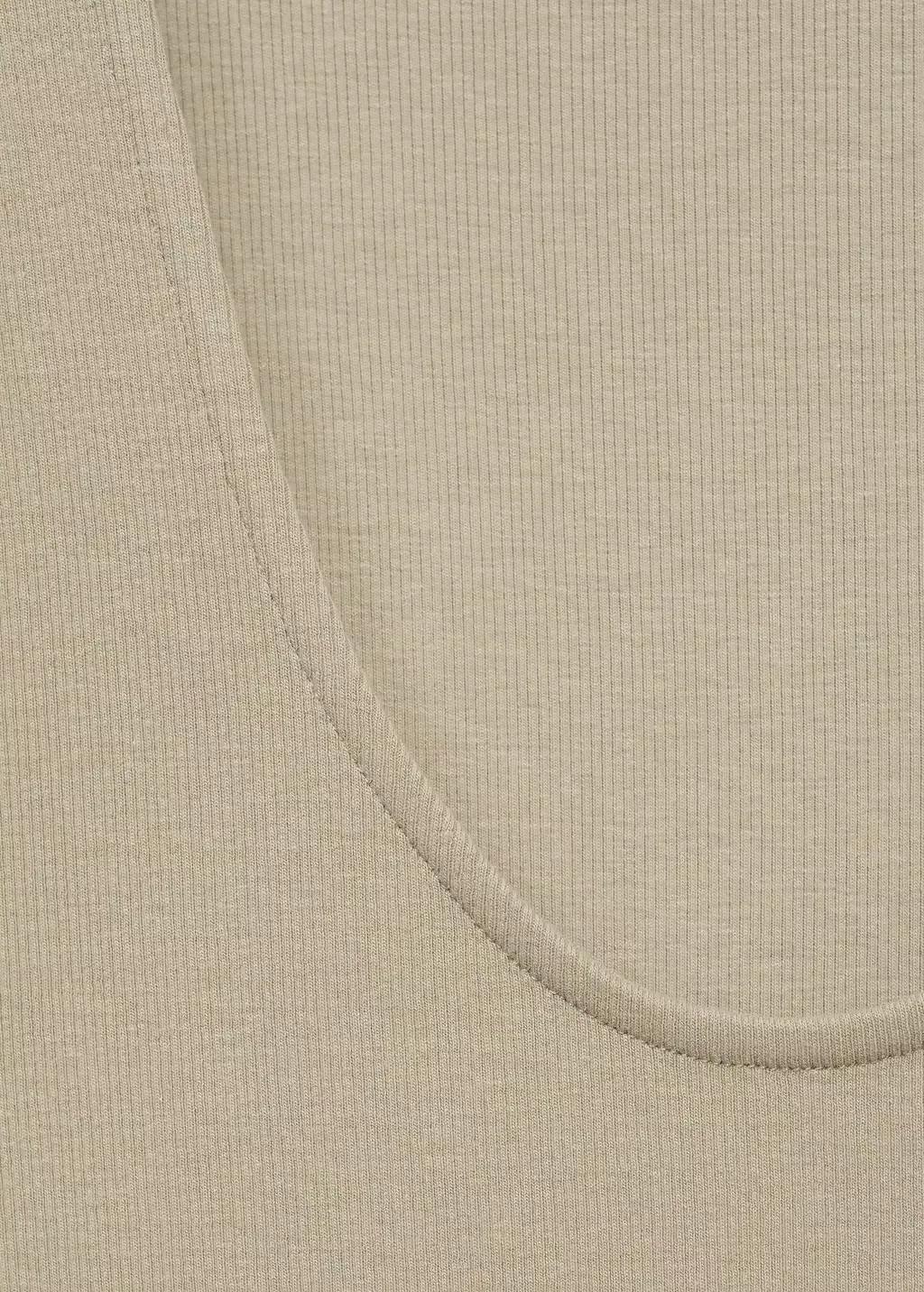 Khaki Flared Dress In Combined Fabric, , large image number 4