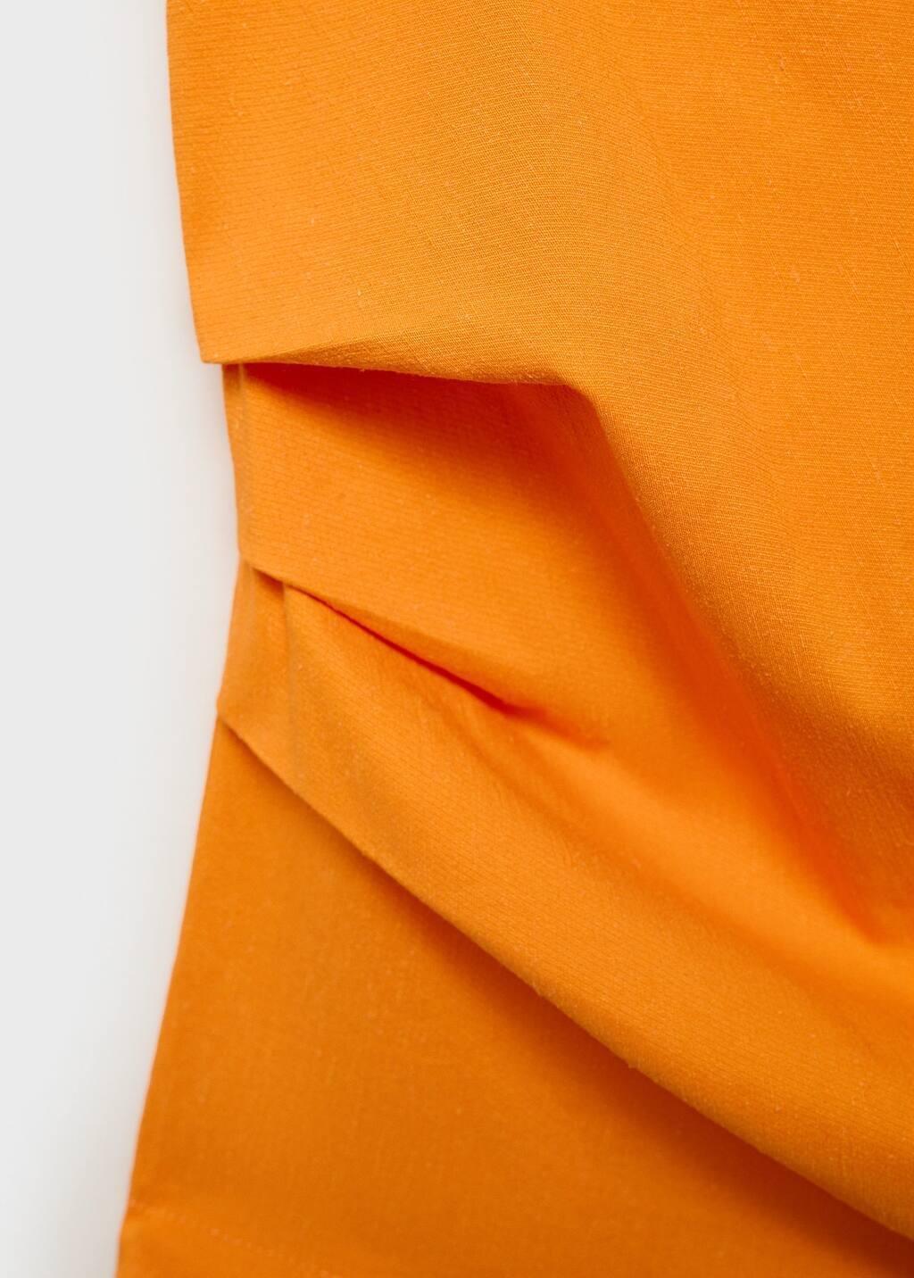 ORANGE Asymmetrical strapless top, Orange, large image number 4