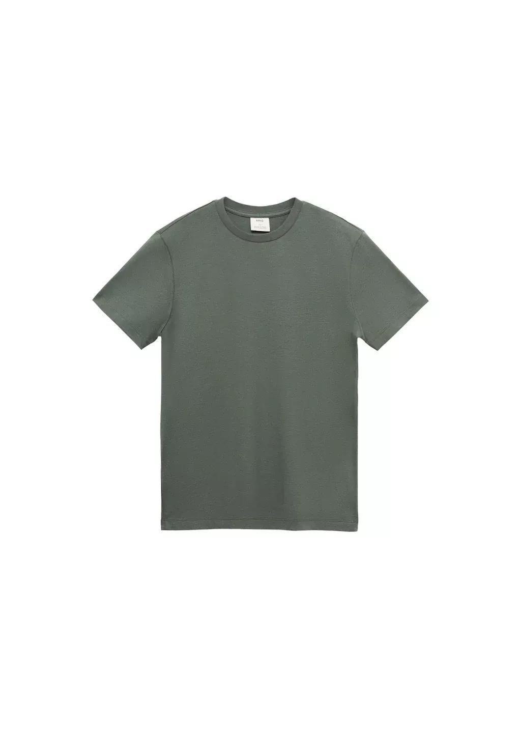 BEIGE - KHAKI 100% cotton slim-fit t-shirt, , large image number 3