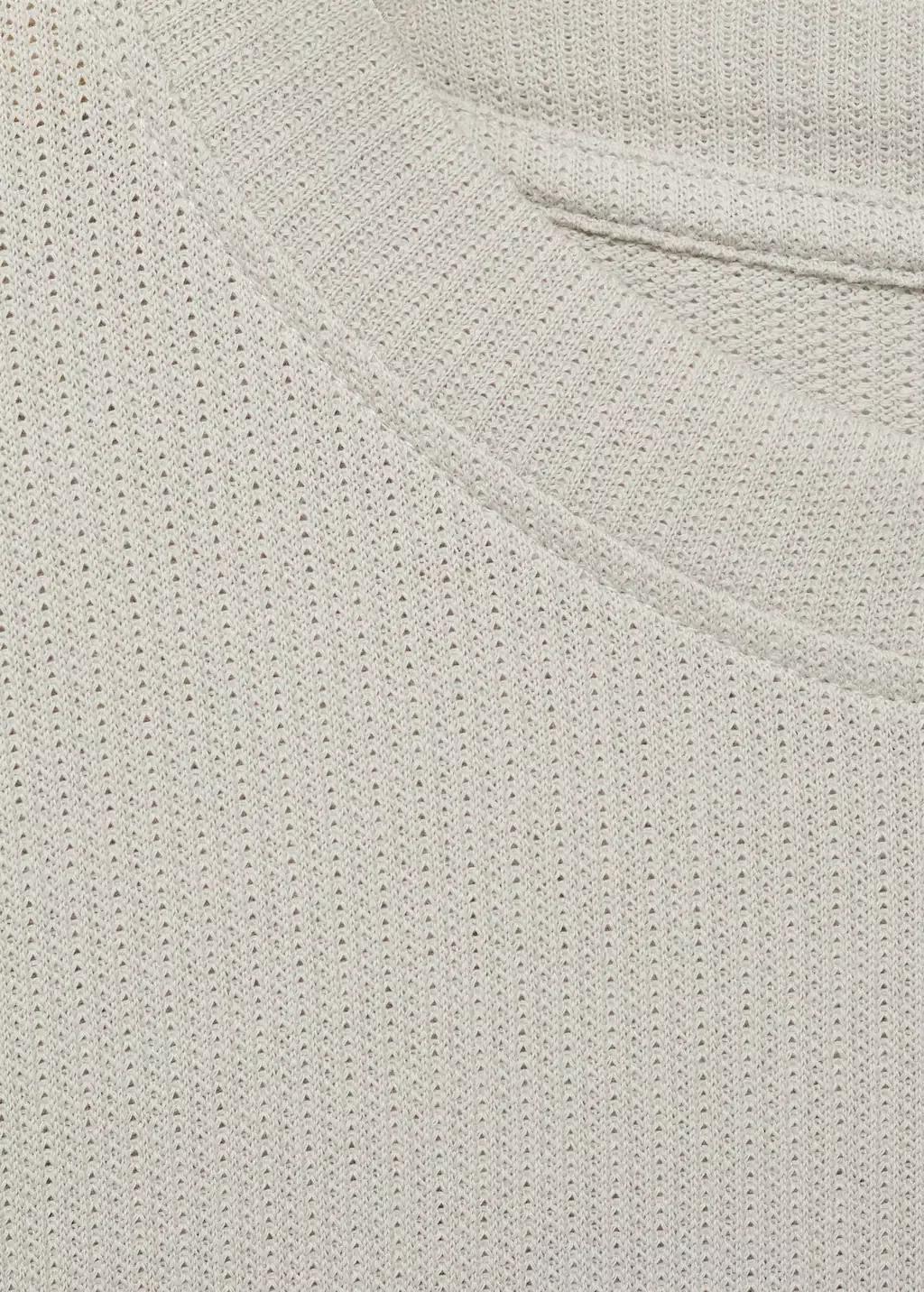 Brown Relaxed-Fit Cotton-Linen T-Shirt, Light Pastel Brown, large image number 3